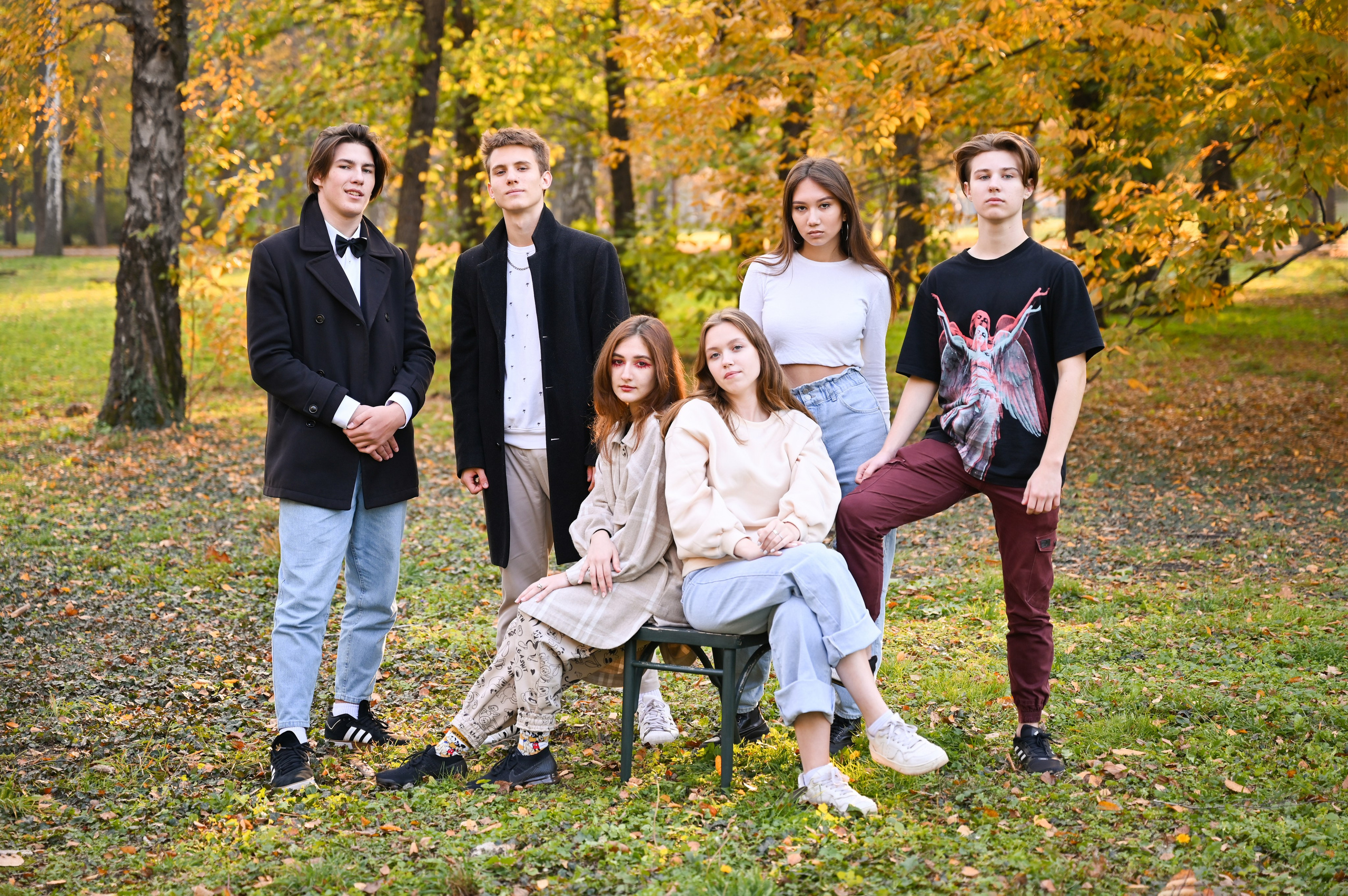 Осенняя фотосессия учеников в парке Краснодара - фотограф Оксана Лавренюк