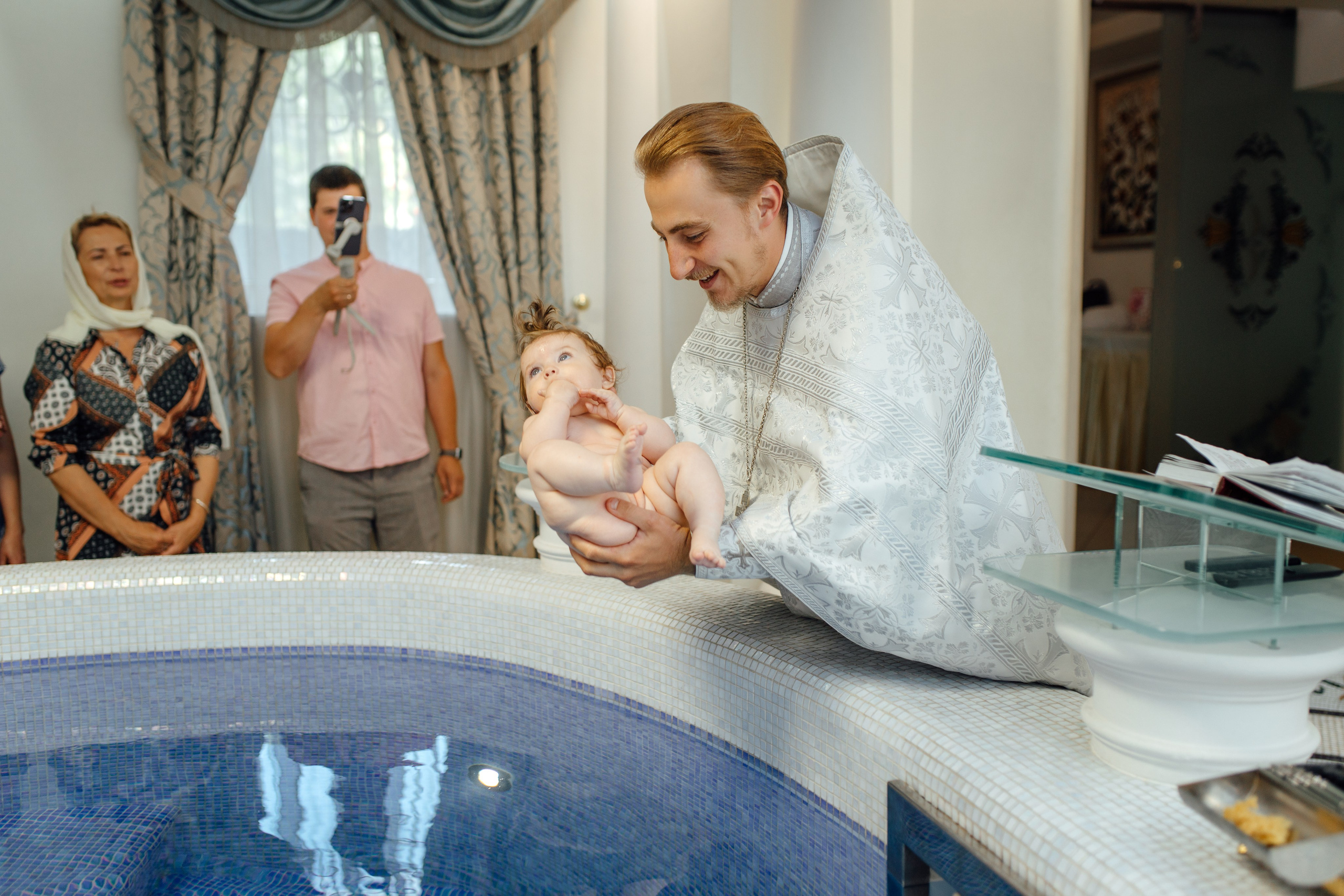 Крещение Аделины, храм Святой Троицы, июль 2024