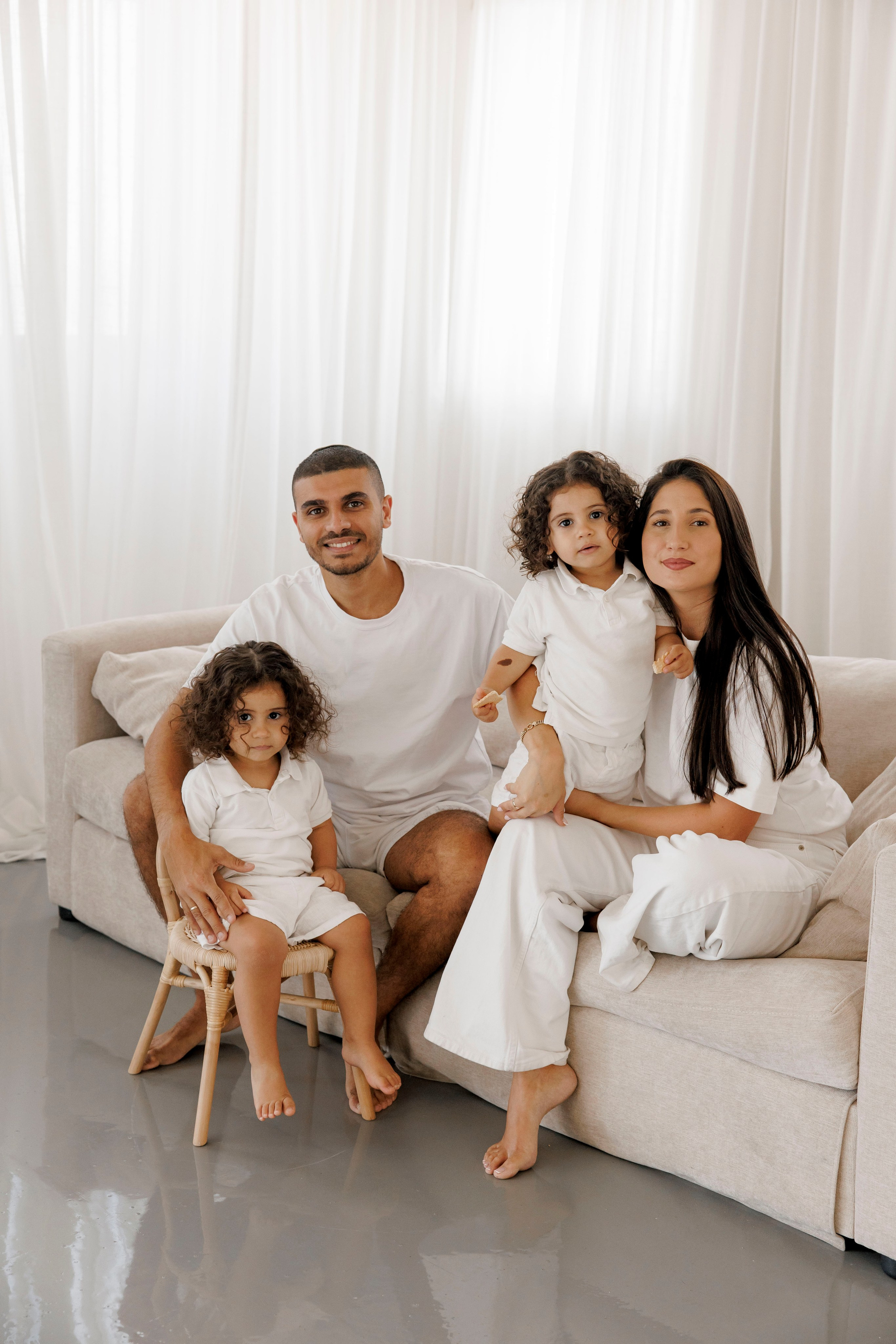 Family photoshoot inside the studio in Hadera. Wedding and family photographer