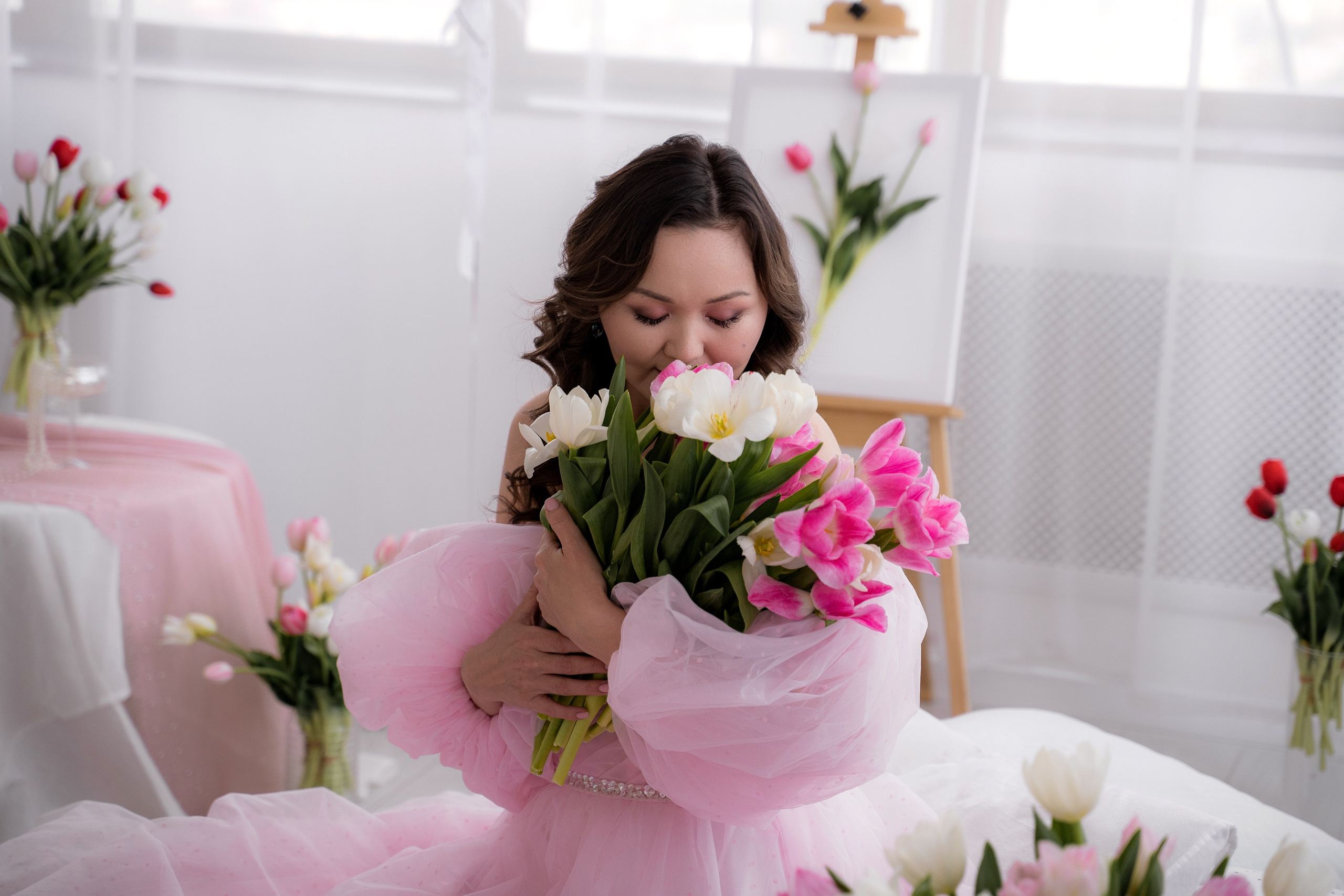 Тюльпановое настроение. Фотостудия Малина в городе Улан-Удэ. Фотограф Ирина Жарникова