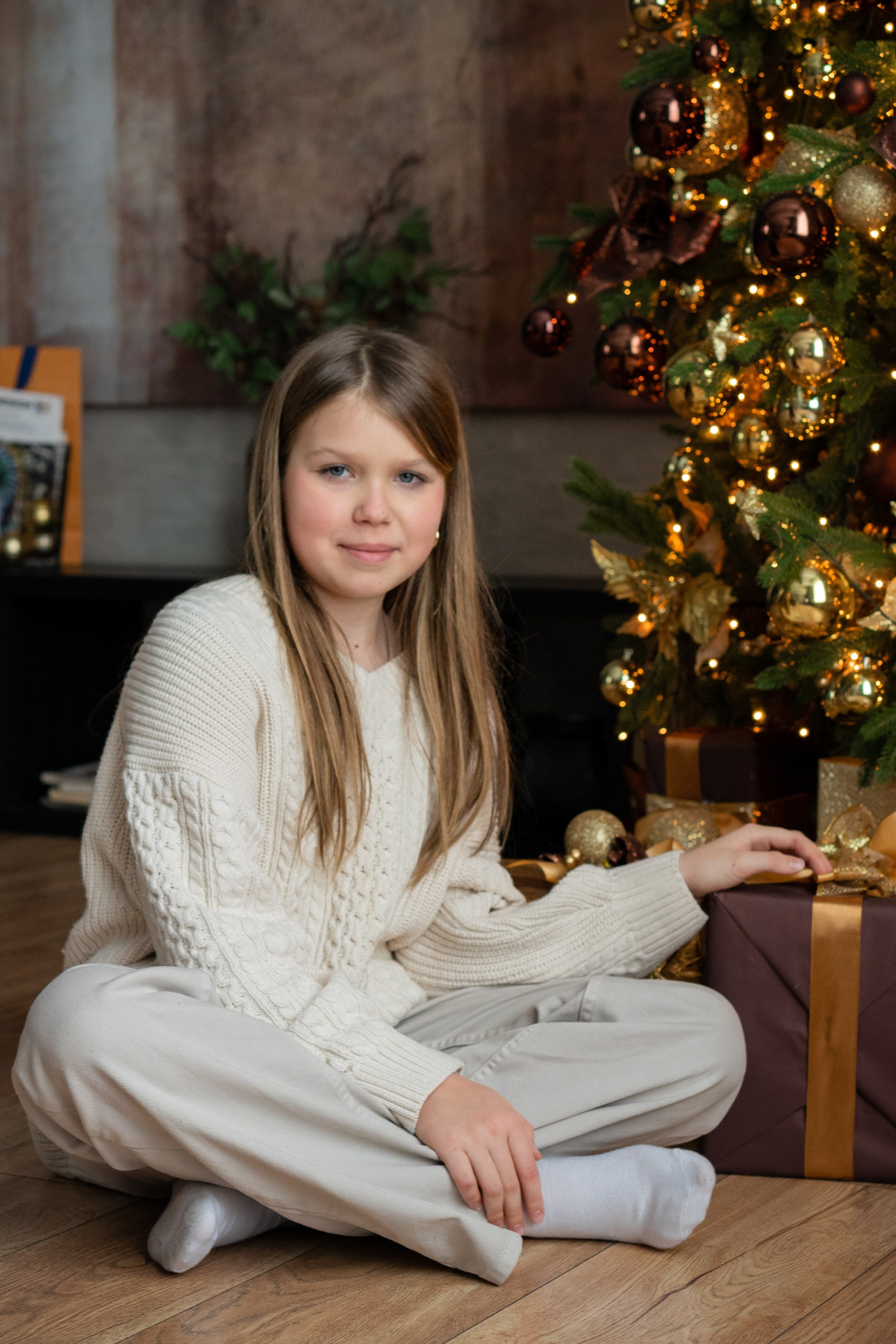 Семья К. Новогодняя история в студии. Фотограф Ольга Игорева