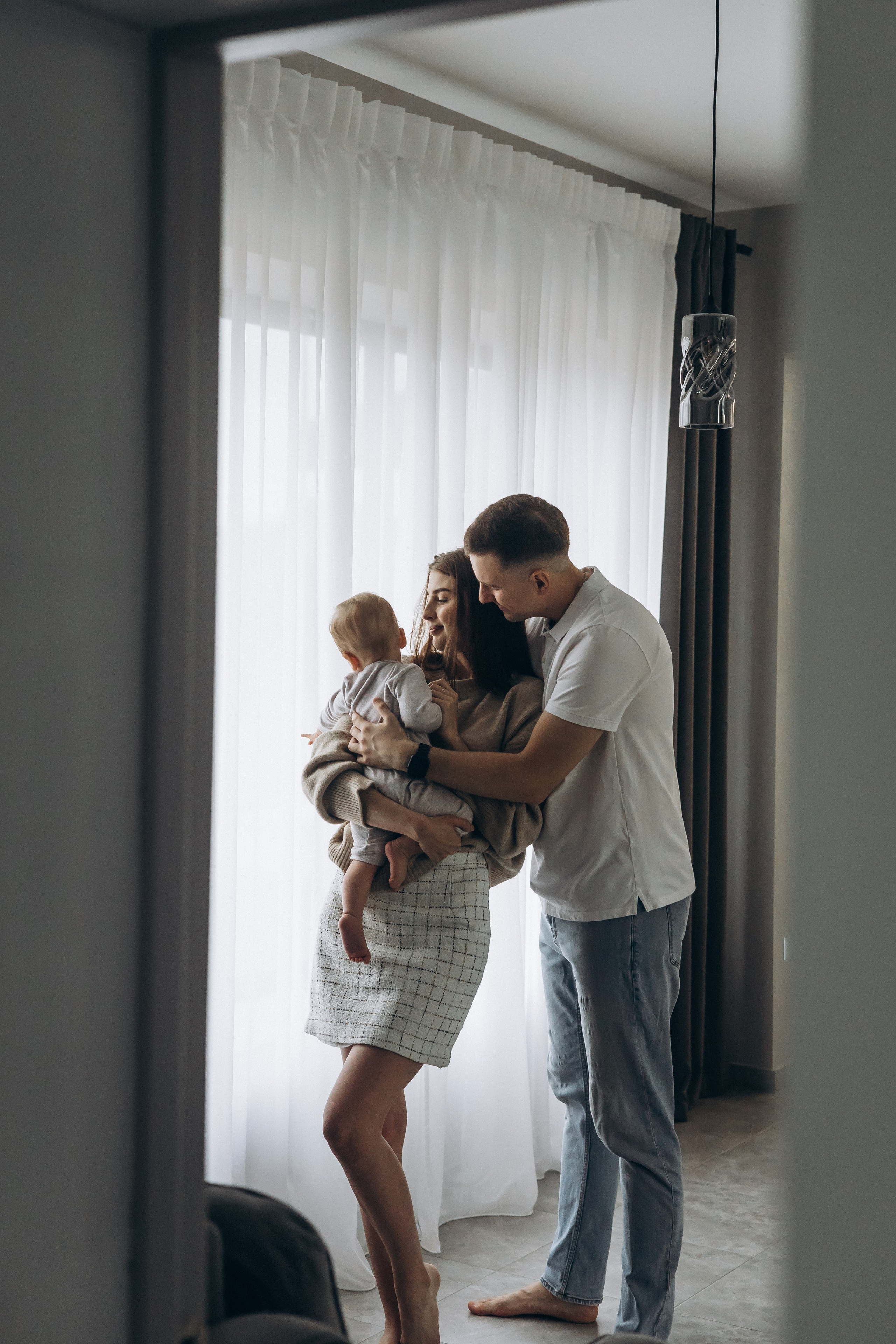 Юлия, Максим и малыш Ефим. Семейный, домашний, ньюборн фотограф Москва Цветкова Елизавета