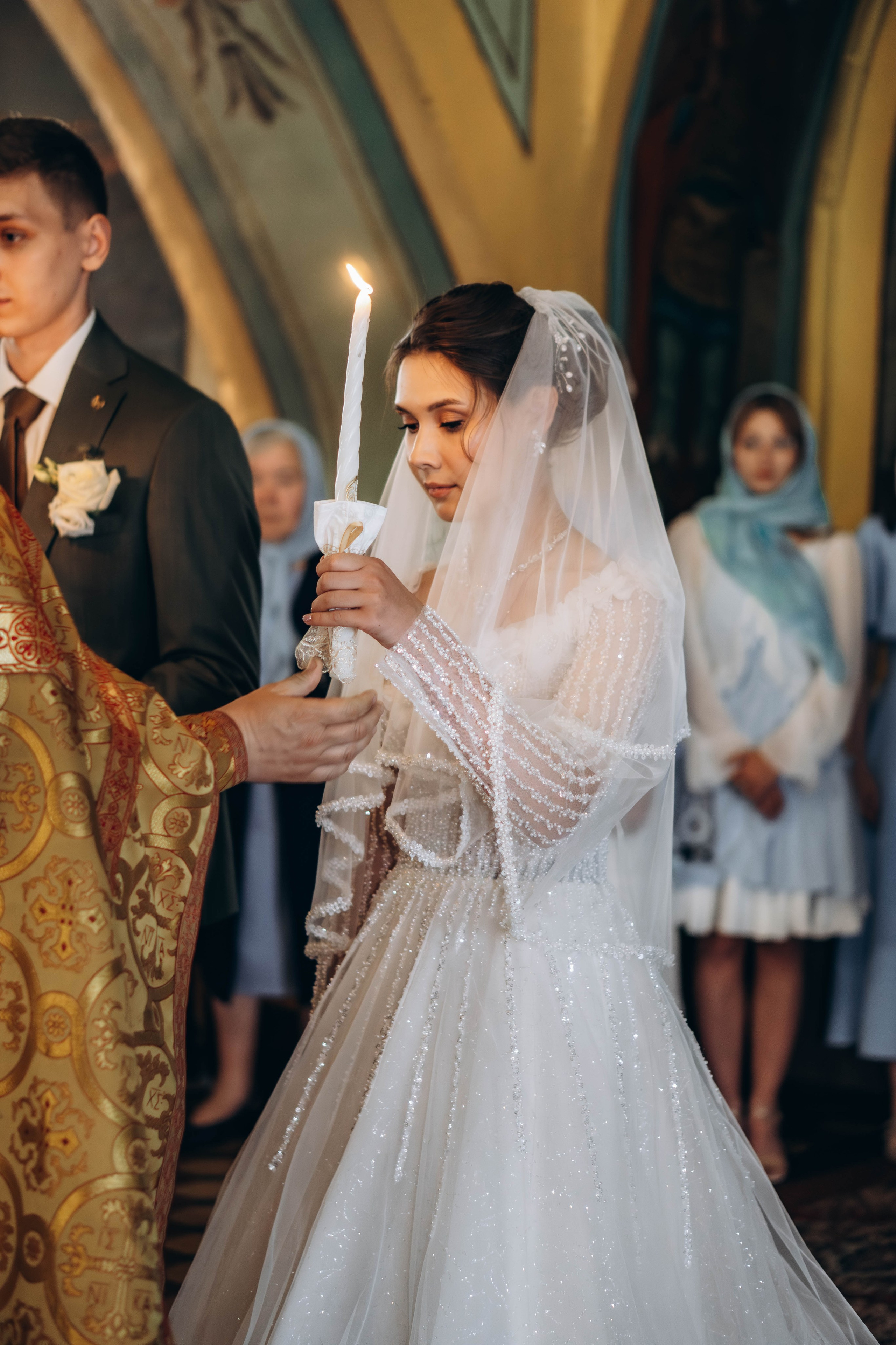 Венчание Поликарпа и Антонины Церковь Рождества Христова. Фотограф Москва Валерия Веденина