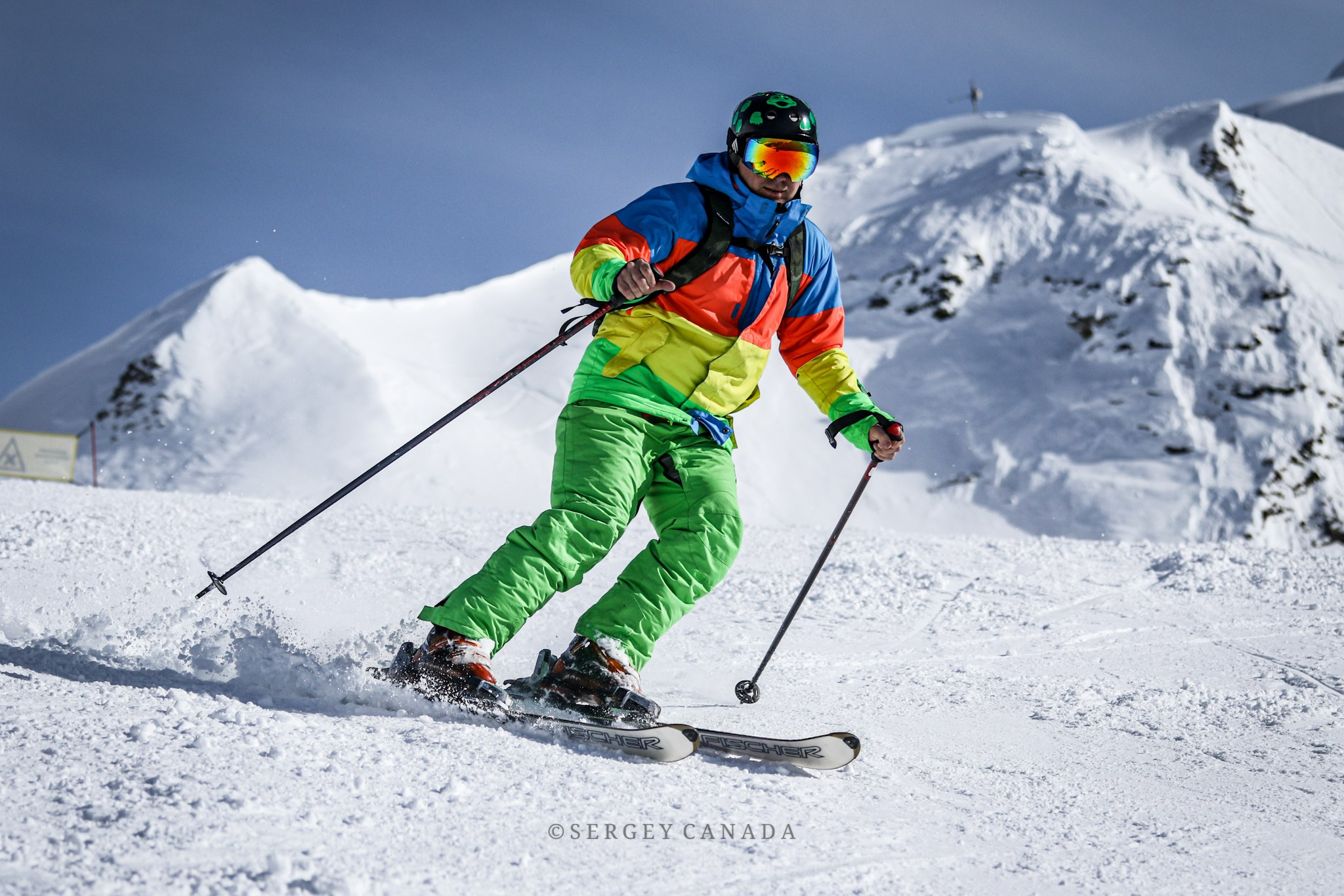 Горные лыжи и сноубординг. Спортивный фотограф в Сочи Красной поляне Сергей Канада