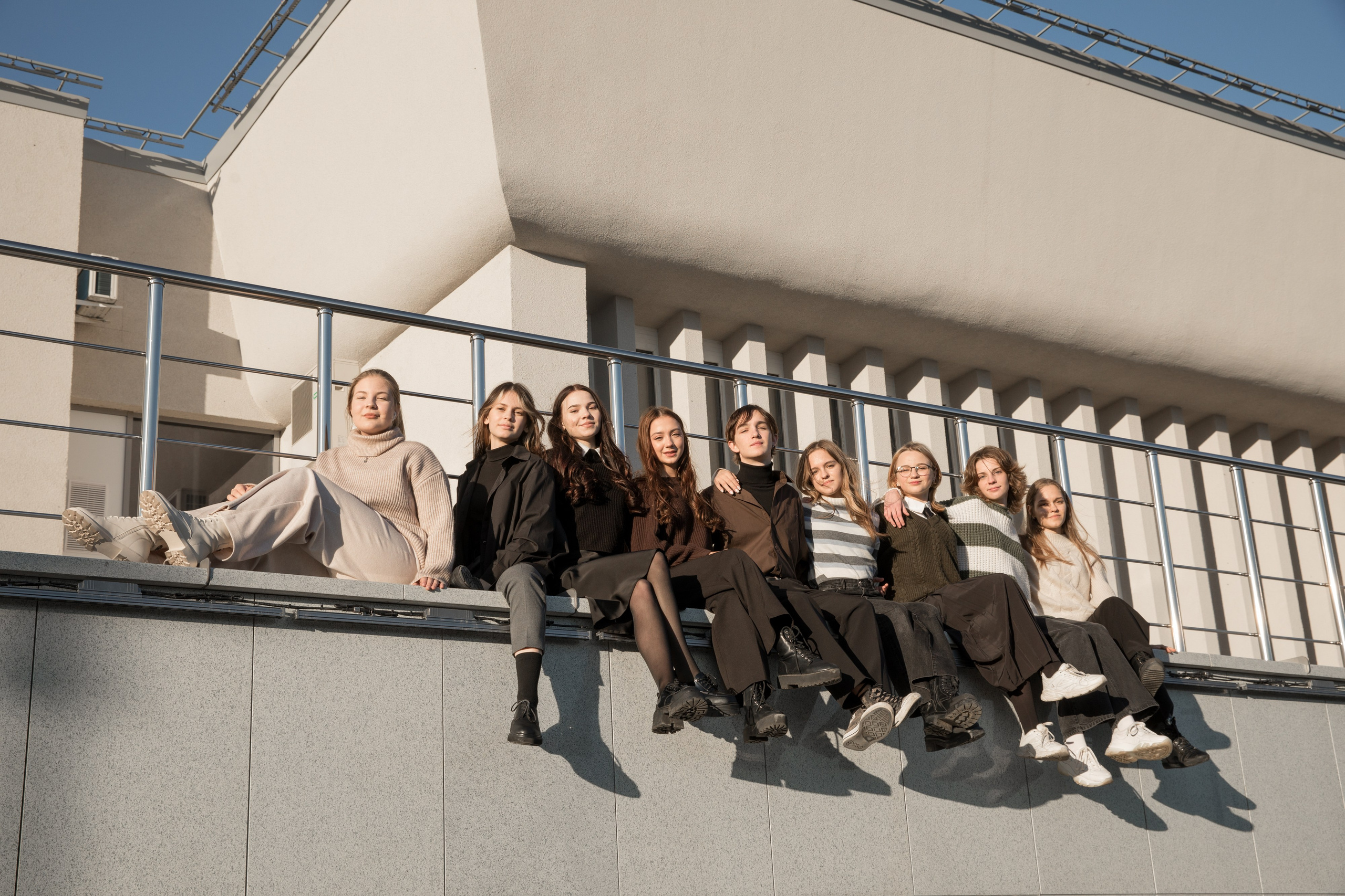 Фотосъемка на улице, в парке для школьников 9-х и 11-х классов. Выпускные альбомы Евгении Виноградовой г. Липецк