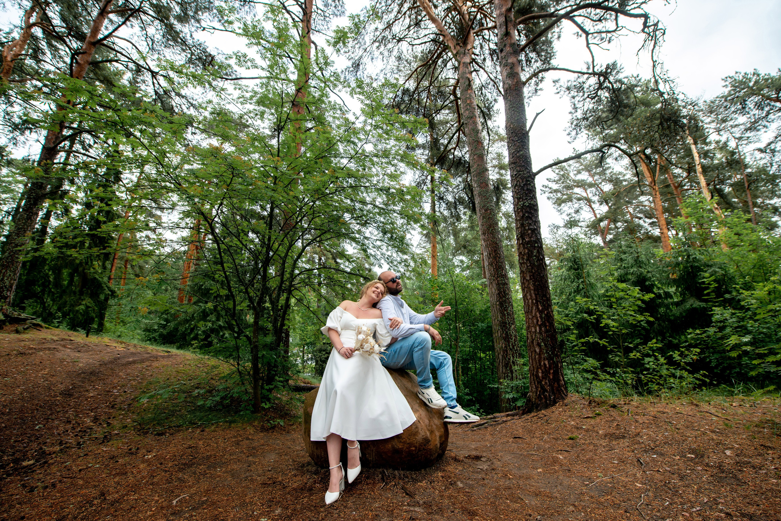 Станислав и Анастасия (нестандартная свадебная фотосессия в лесу и на Финском заливе). Портретный, семейный и свадебный фотограф в Санкт-Петербурге и в Пушкине Ширяев Денис