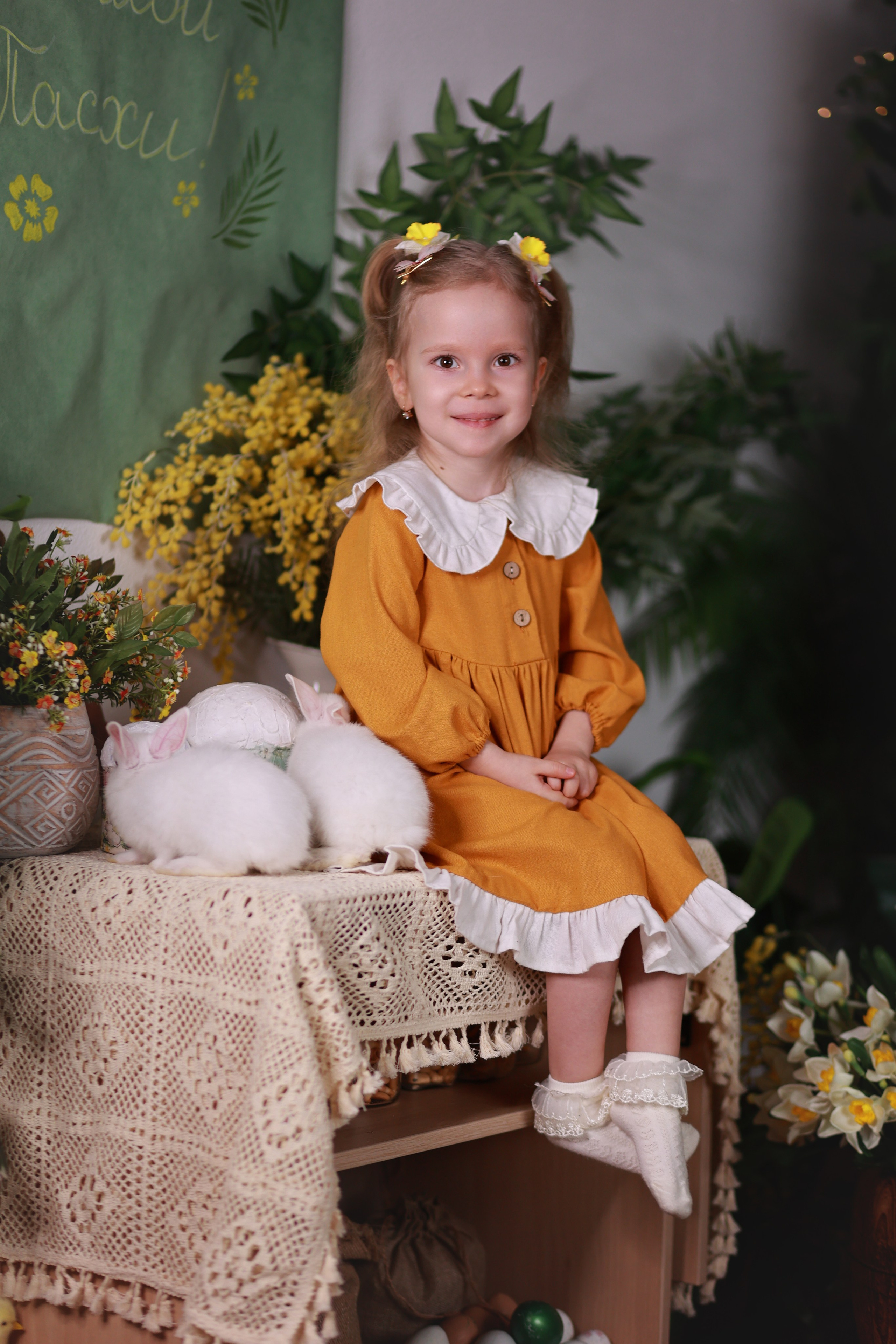 Фотопроект с козочкой и кроликами 2026 г. Детский семейный фотограф Краснодар