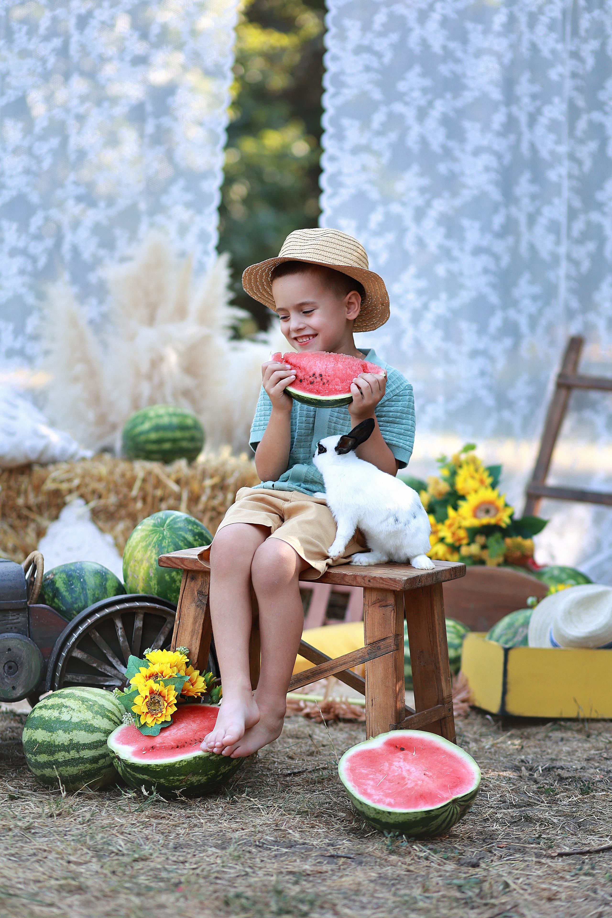 Арбузный фотодень. Детский семейный фотограф Краснодар