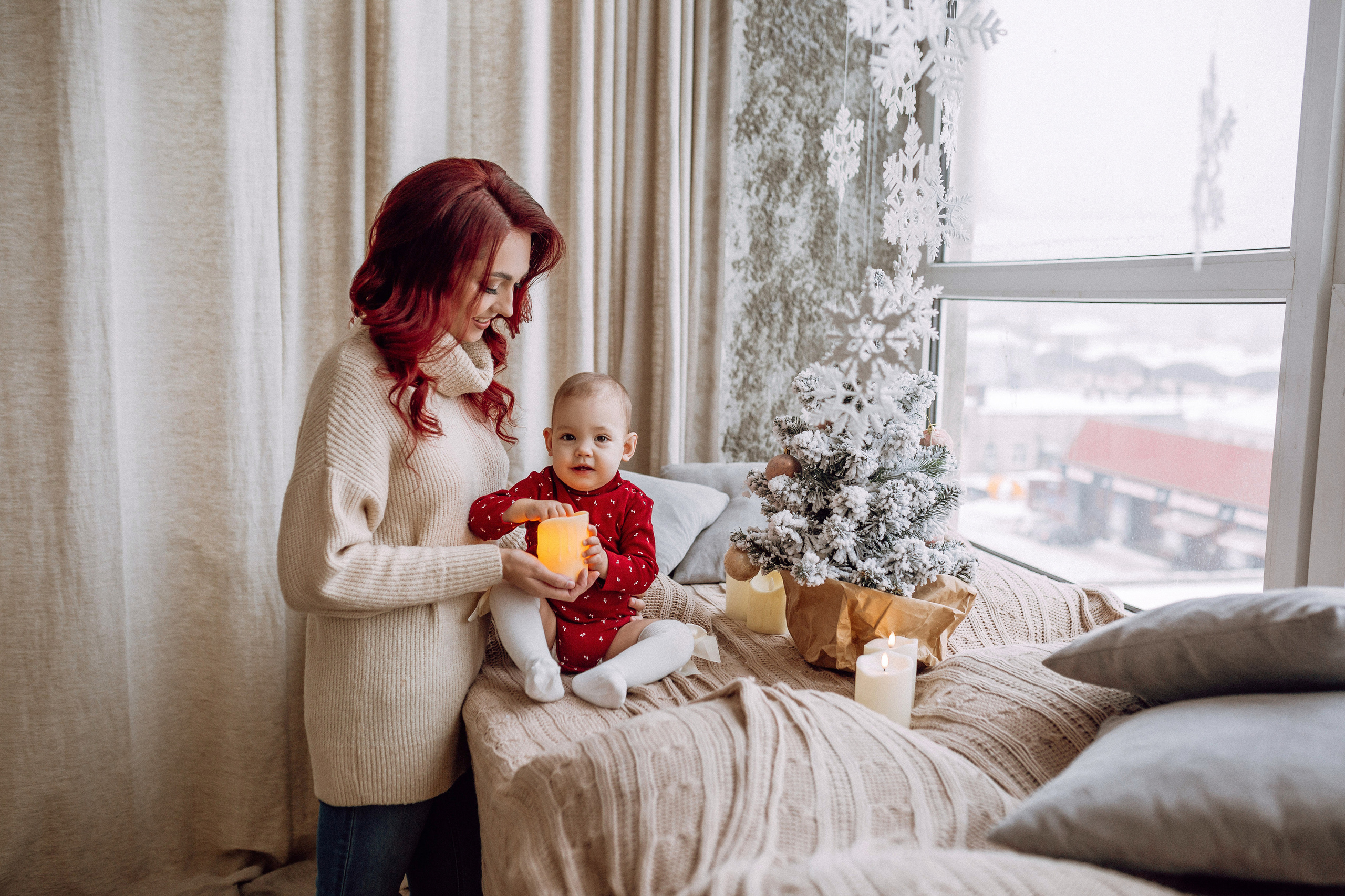 Новогодняя фотосессия для мамы и дочки. Фотограф в Смоленске Ольга Давыдова