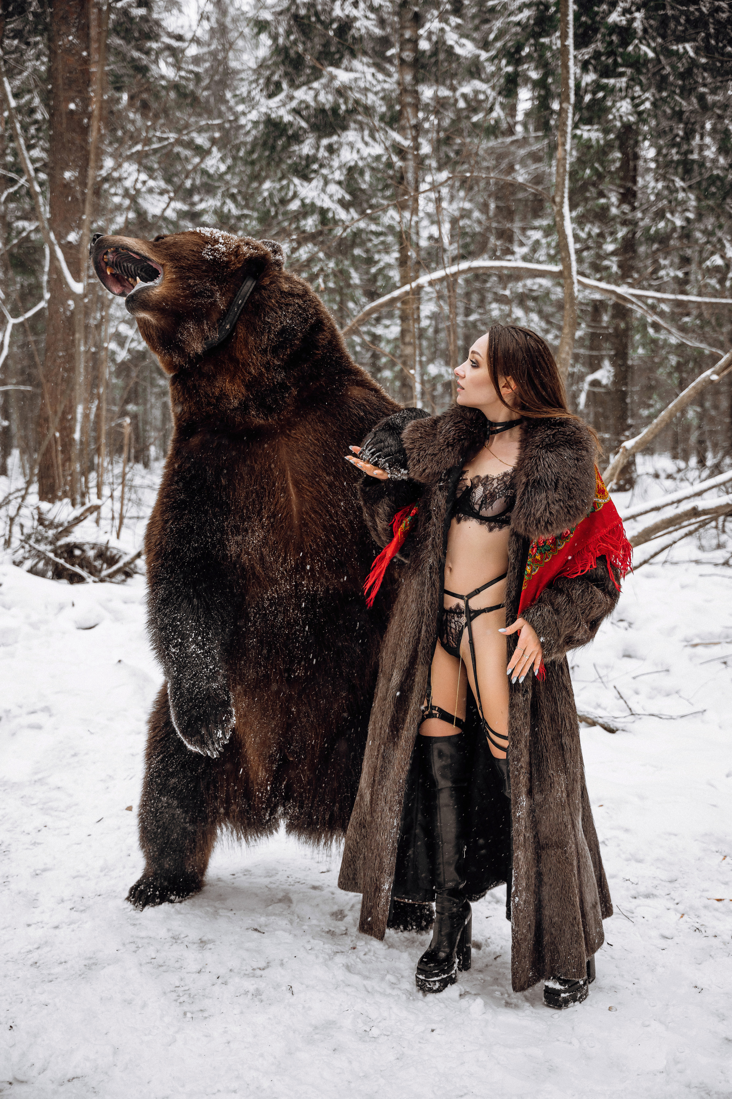 Фотосессия с медведем в Москве. Фотограф в Смоленске Ольга Давыдова