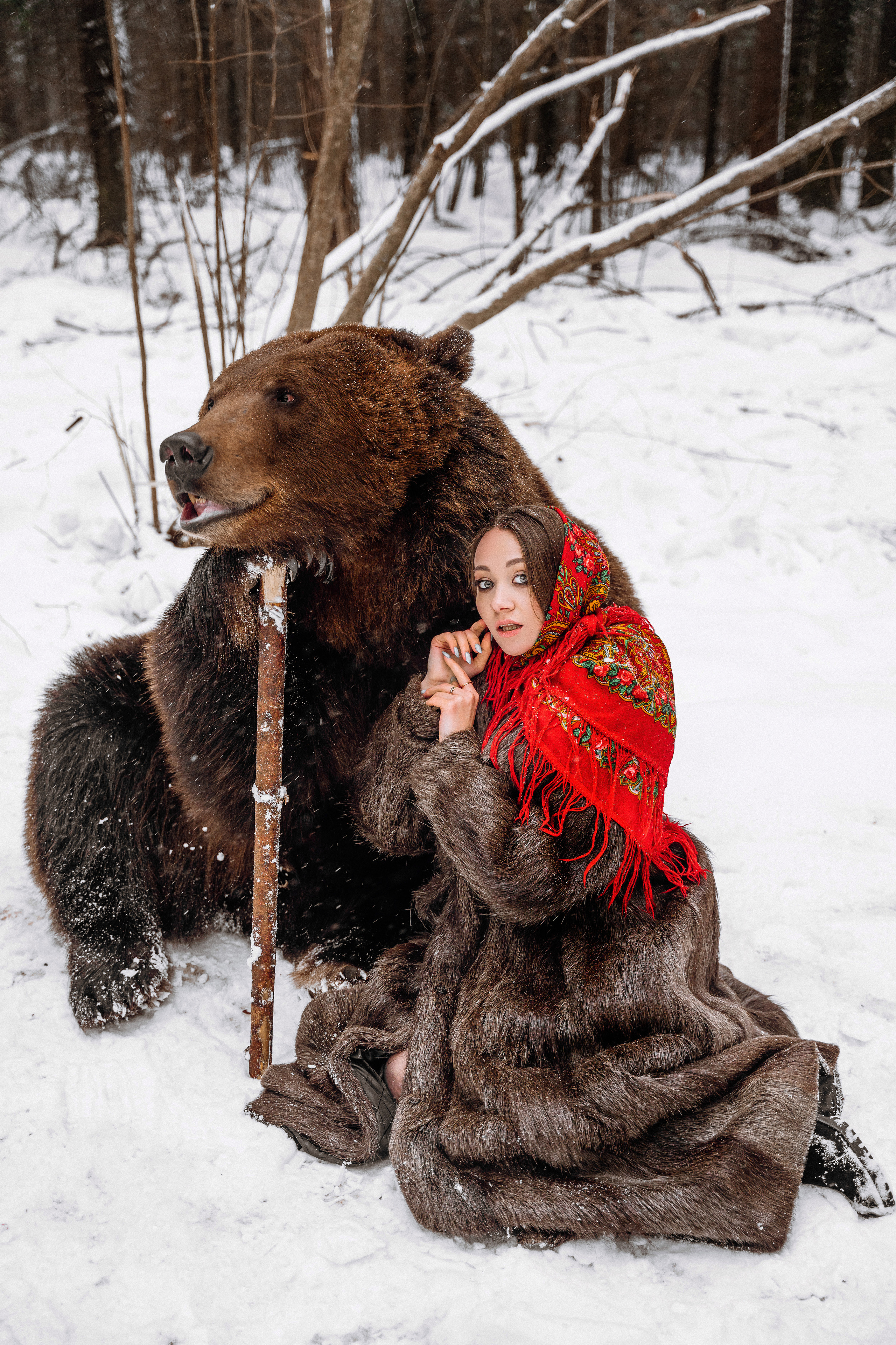 Фотосессия с медведем в Москве. Фотограф в Смоленске Ольга Давыдова