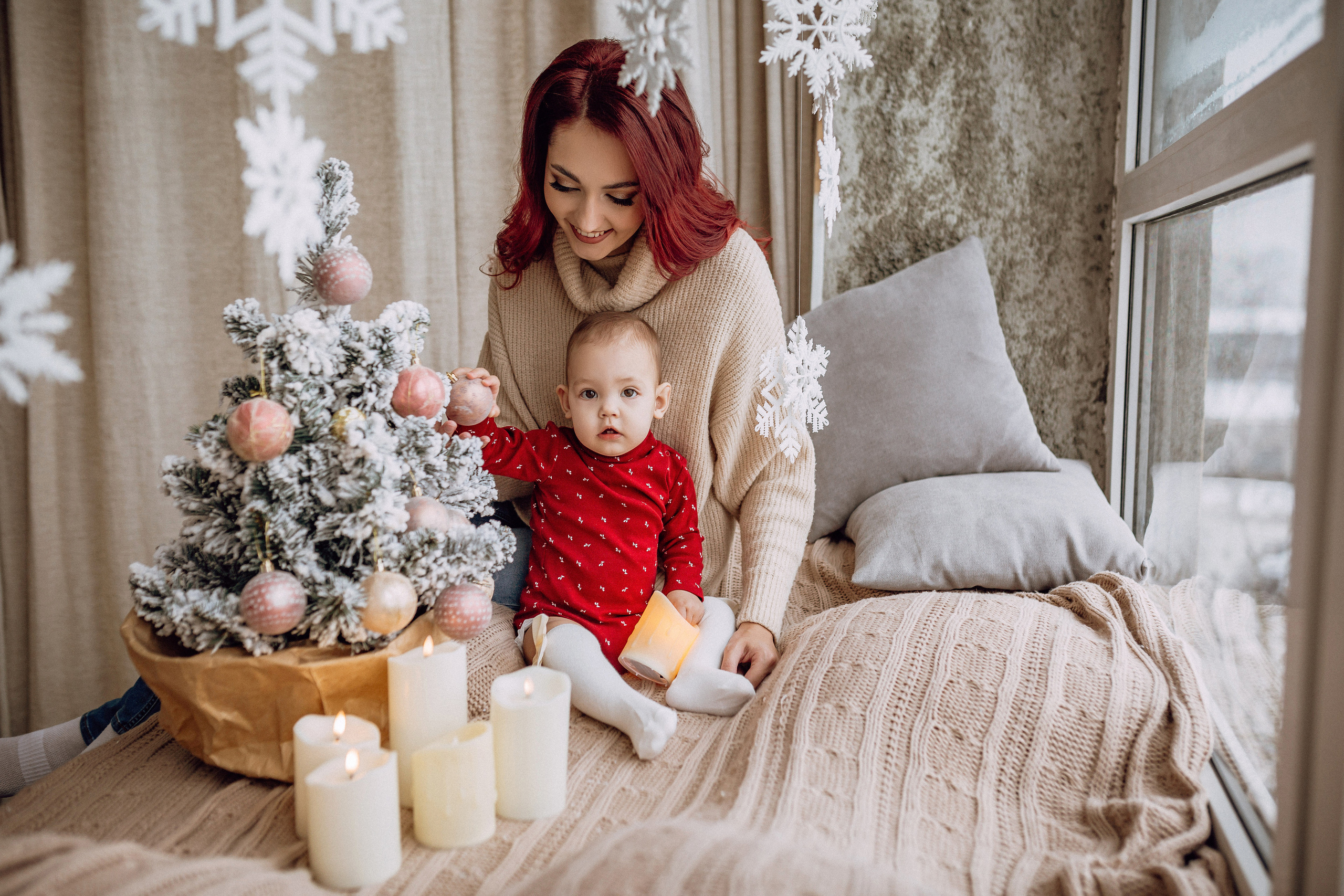 Новогодняя фотосессия для мамы и дочки. Фотограф в Смоленске Ольга Давыдова