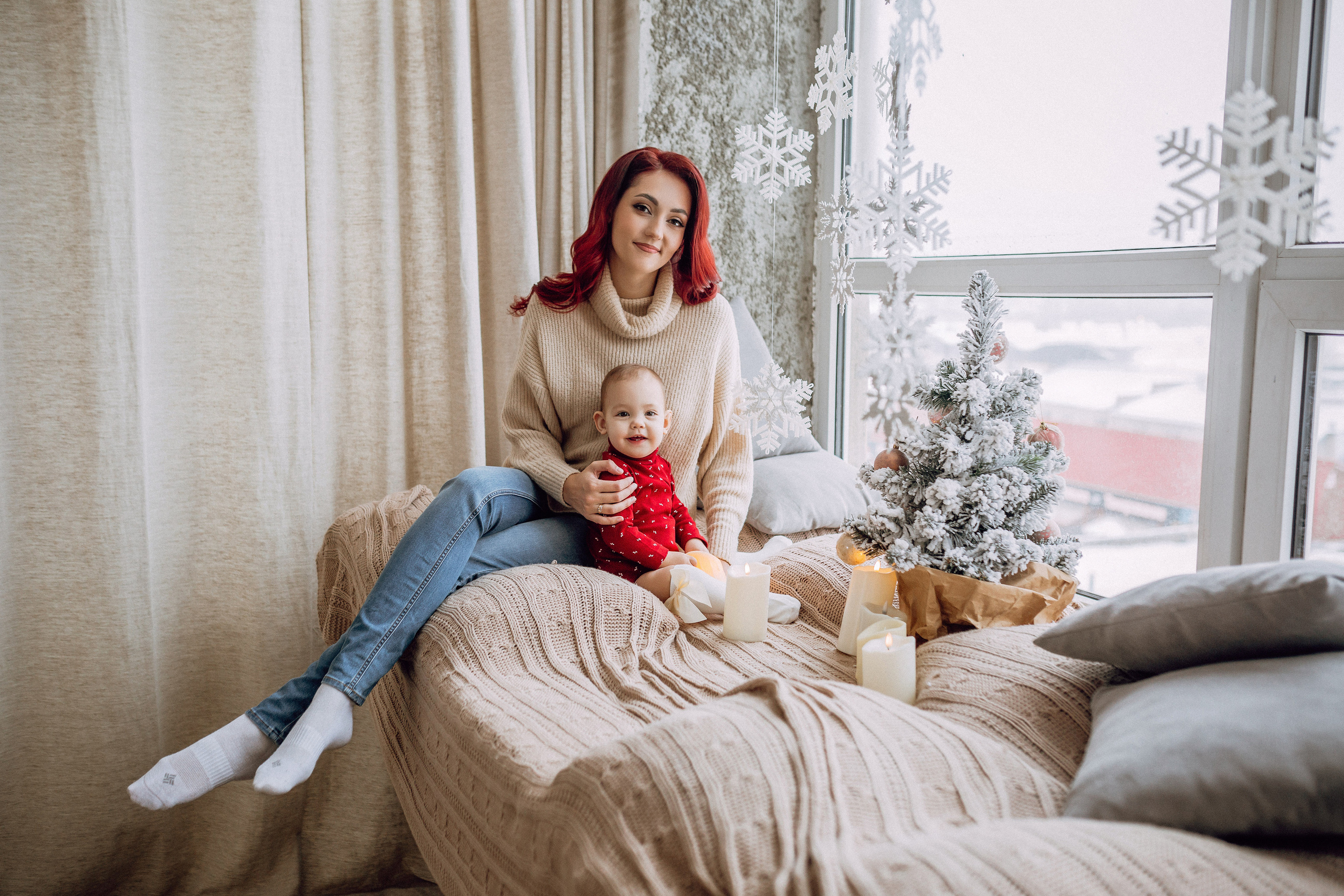 Новогодняя фотосессия для мамы и дочки. Фотограф в Смоленске Ольга Давыдова