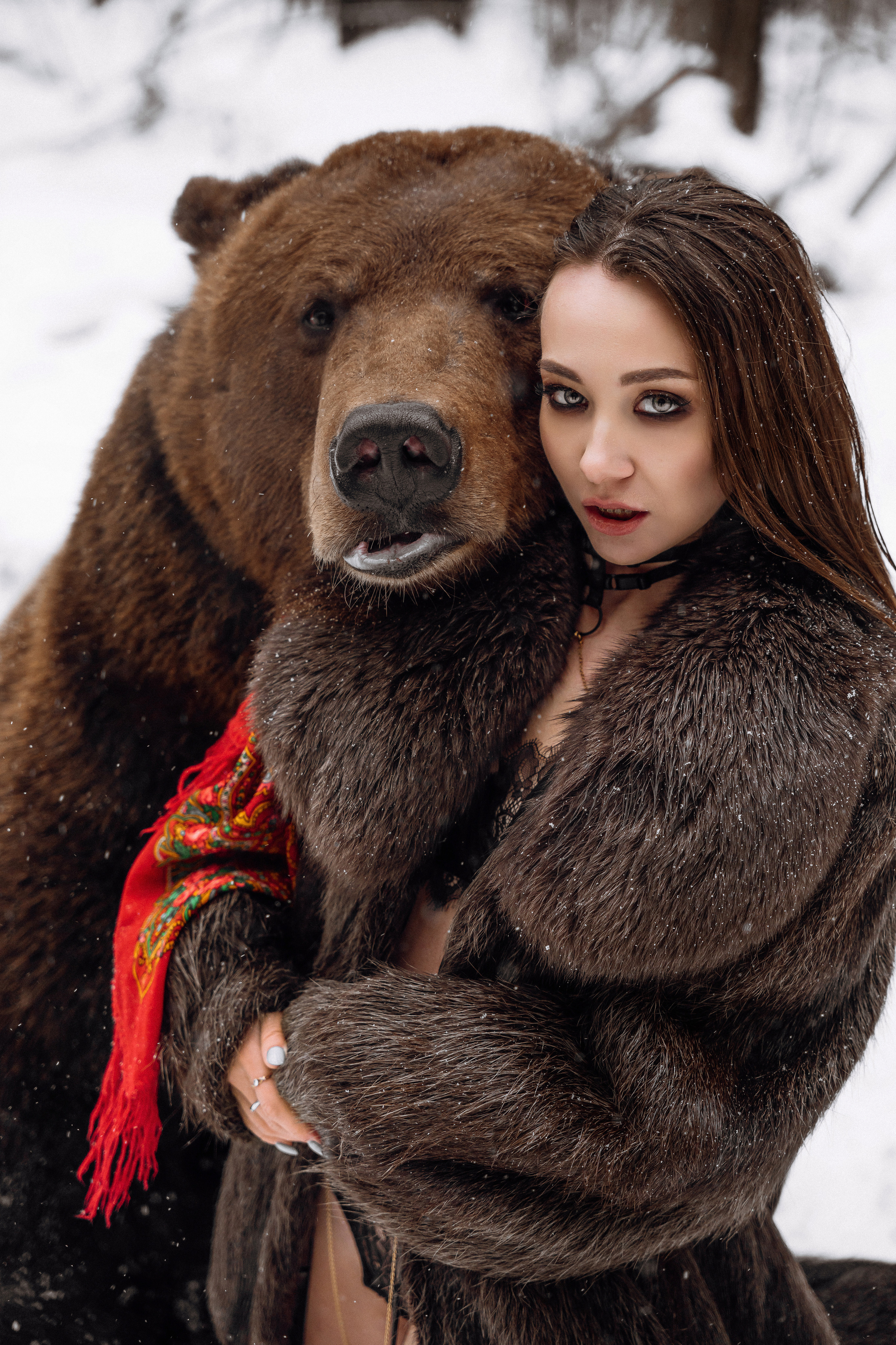 Фотосессия с медведем в Москве. Фотограф в Смоленске Ольга Давыдова