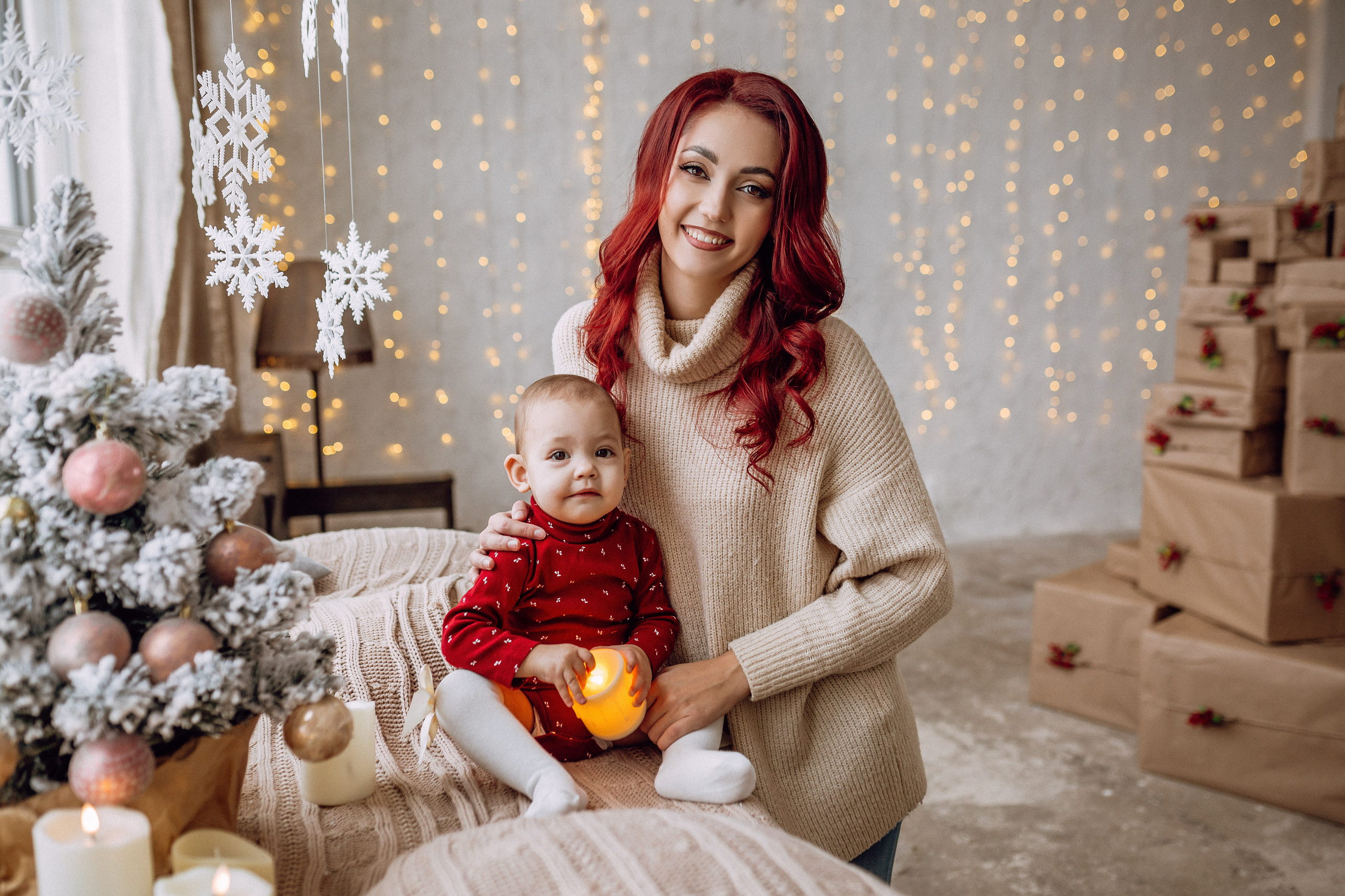 Новогодняя фотосессия для мамы и дочки. Фотограф в Смоленске Ольга Давыдова