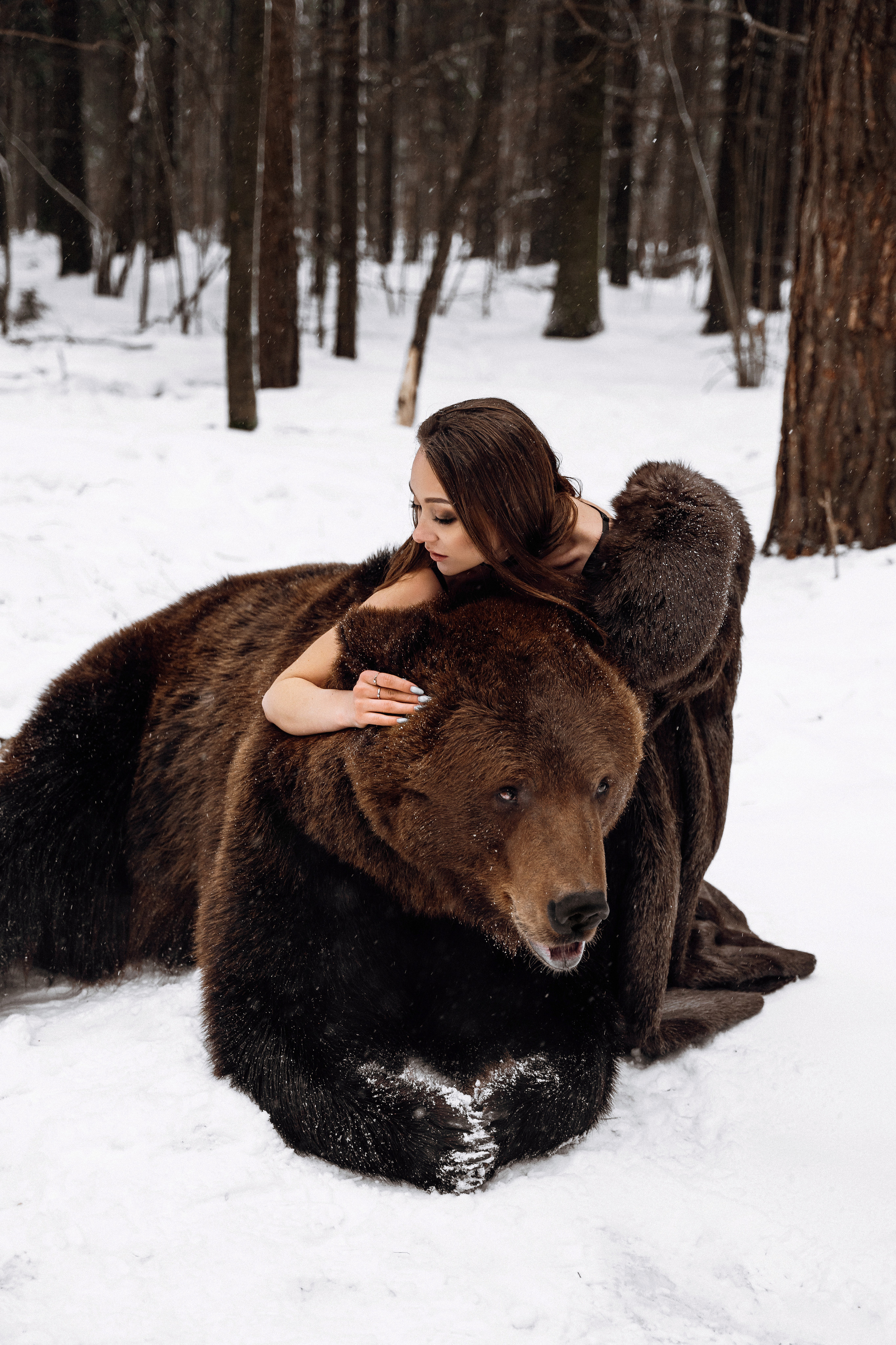 Фотосессия с медведем в Москве. Фотограф в Смоленске Ольга Давыдова