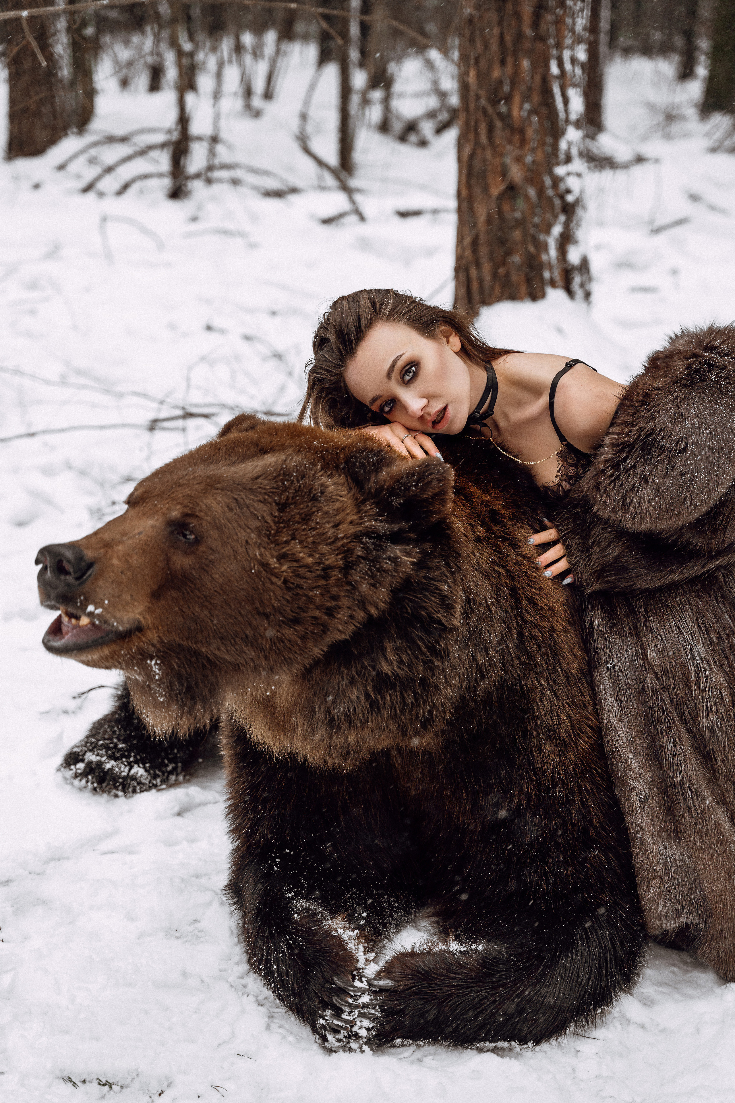 Фотосессия с медведем в Москве. Фотограф в Смоленске Ольга Давыдова