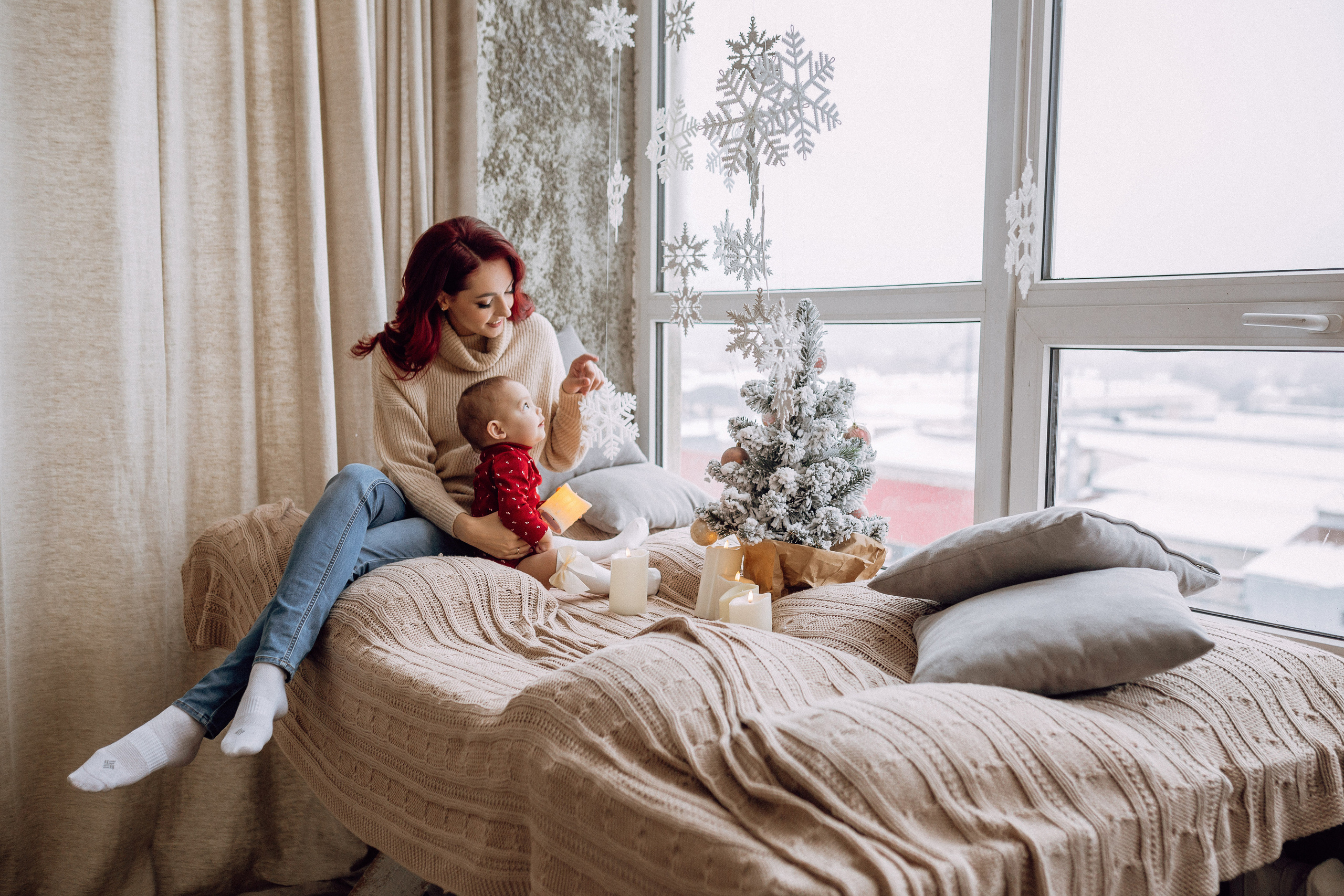 Новогодняя фотосессия для мамы и дочки. Фотограф в Смоленске Ольга Давыдова