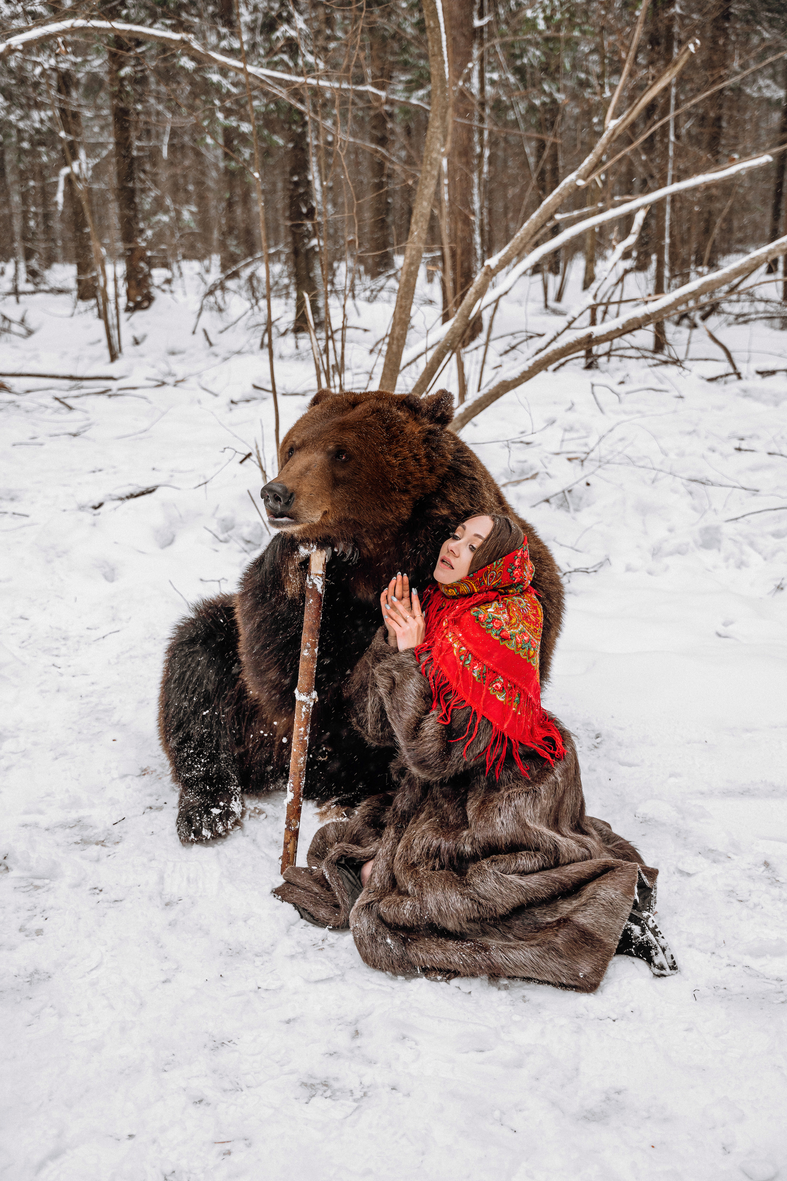 Фотосессия с медведем в Москве. Фотограф в Смоленске Ольга Давыдова
