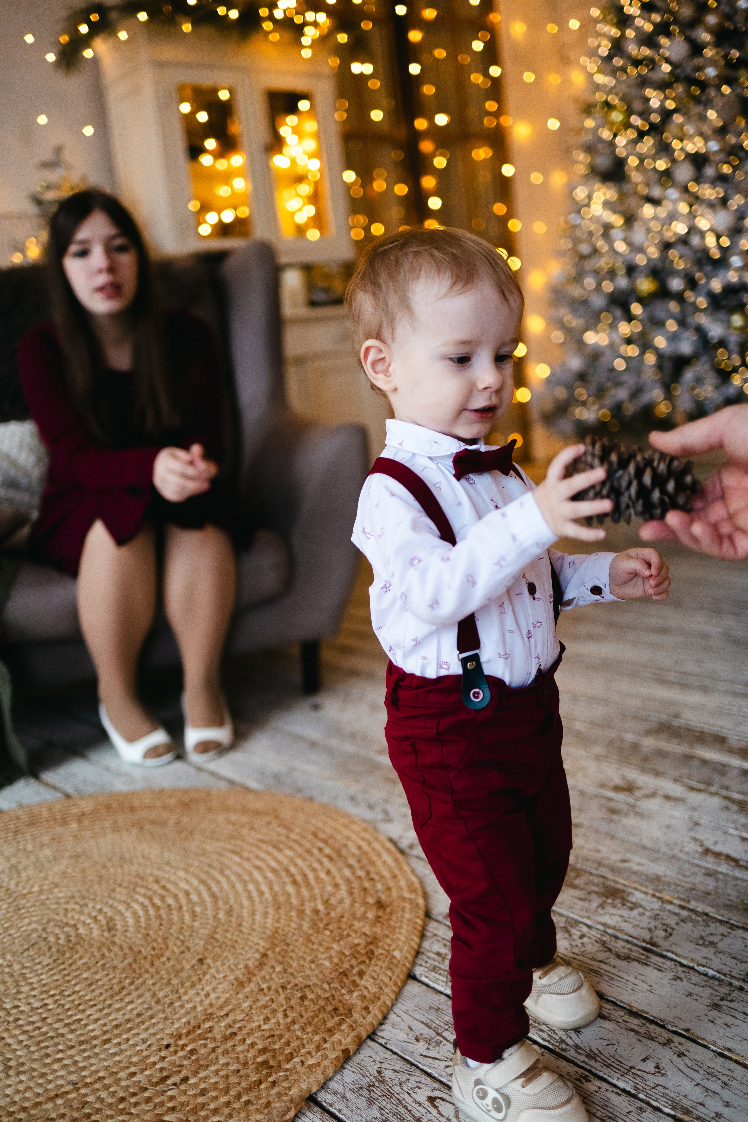 Новогодняя семейная с малышом. Семейный фотограф г. Тюмень