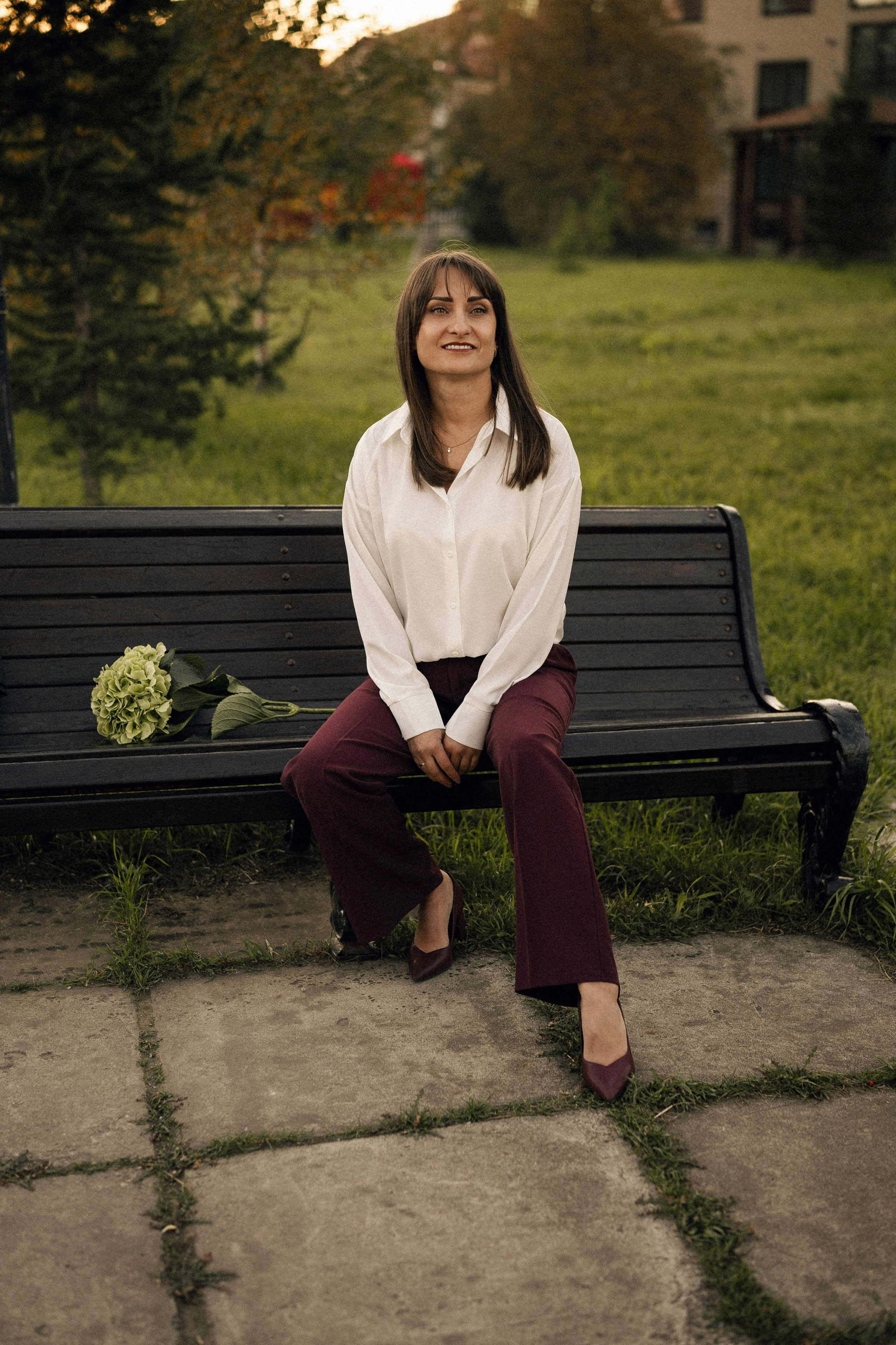 Натали с гортензией. Портретный, семейный и свадебный фотограф в Нарьян-Маре