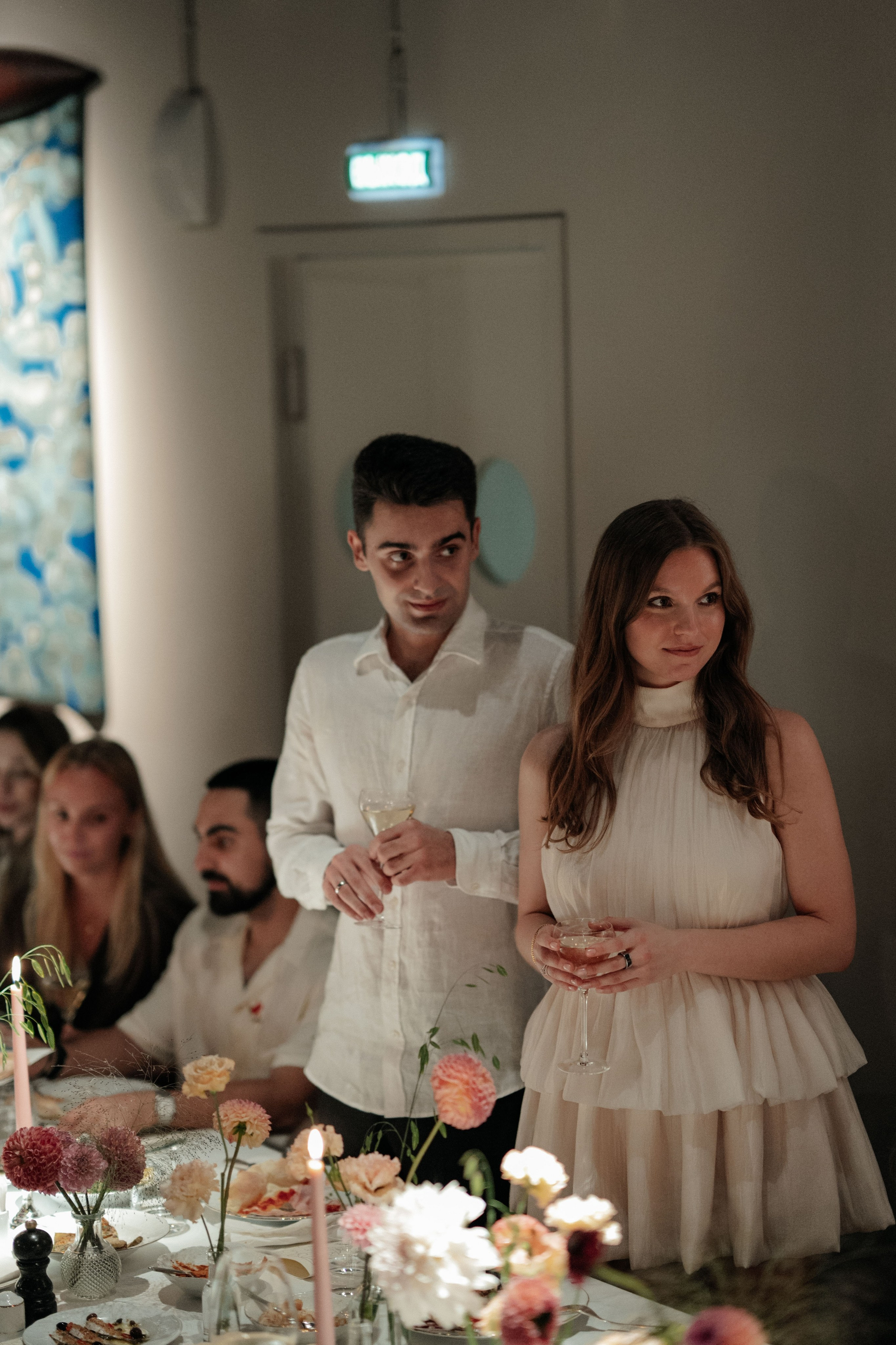 Свадебный ужин в кругу друзей/ ресторан Мина. Свадебный фотограф Москва Александра Аверкова