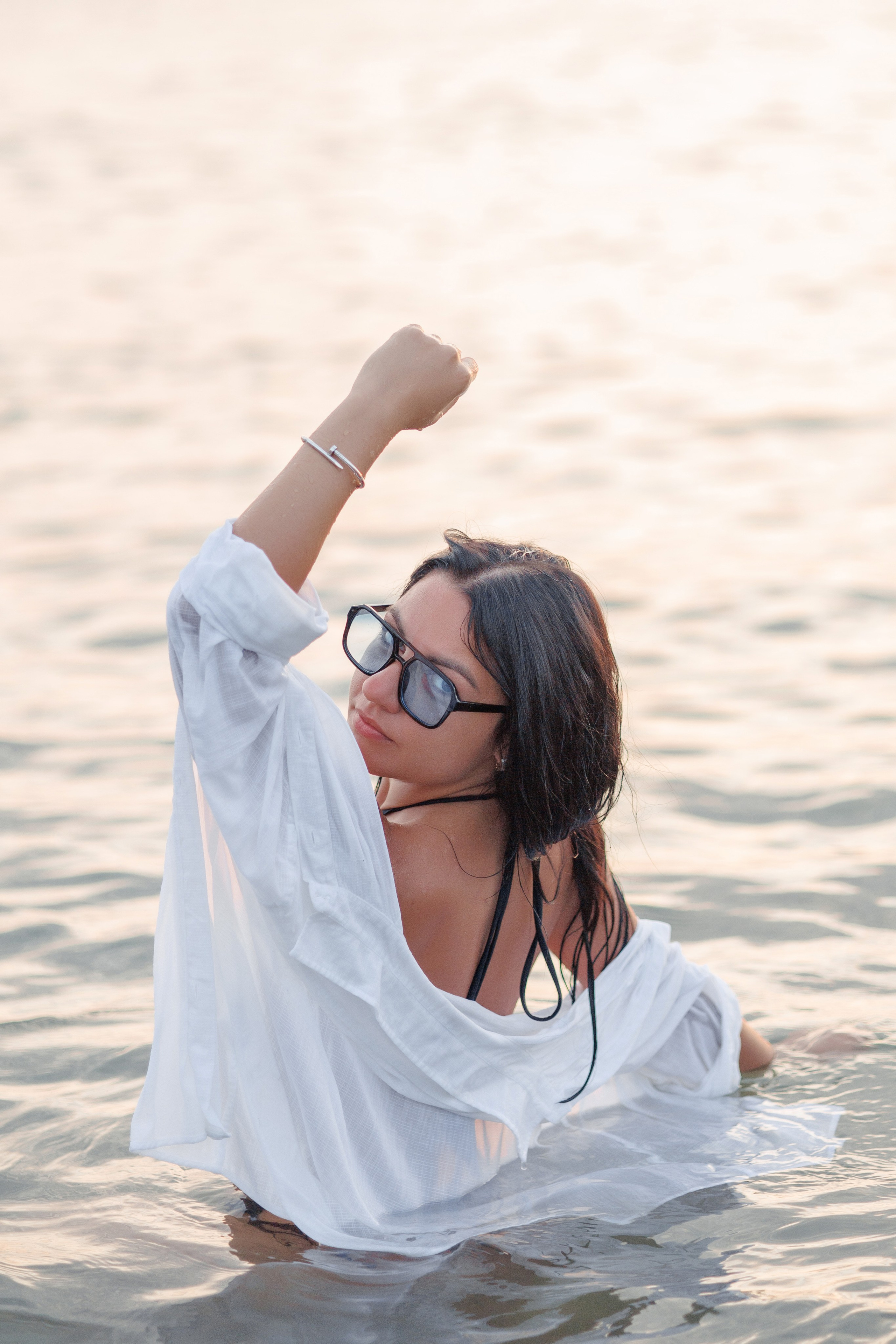 Закат на пляже Тонкий мыс. Семейный и портретный фотограф в Геленджике Любовь Бодрова