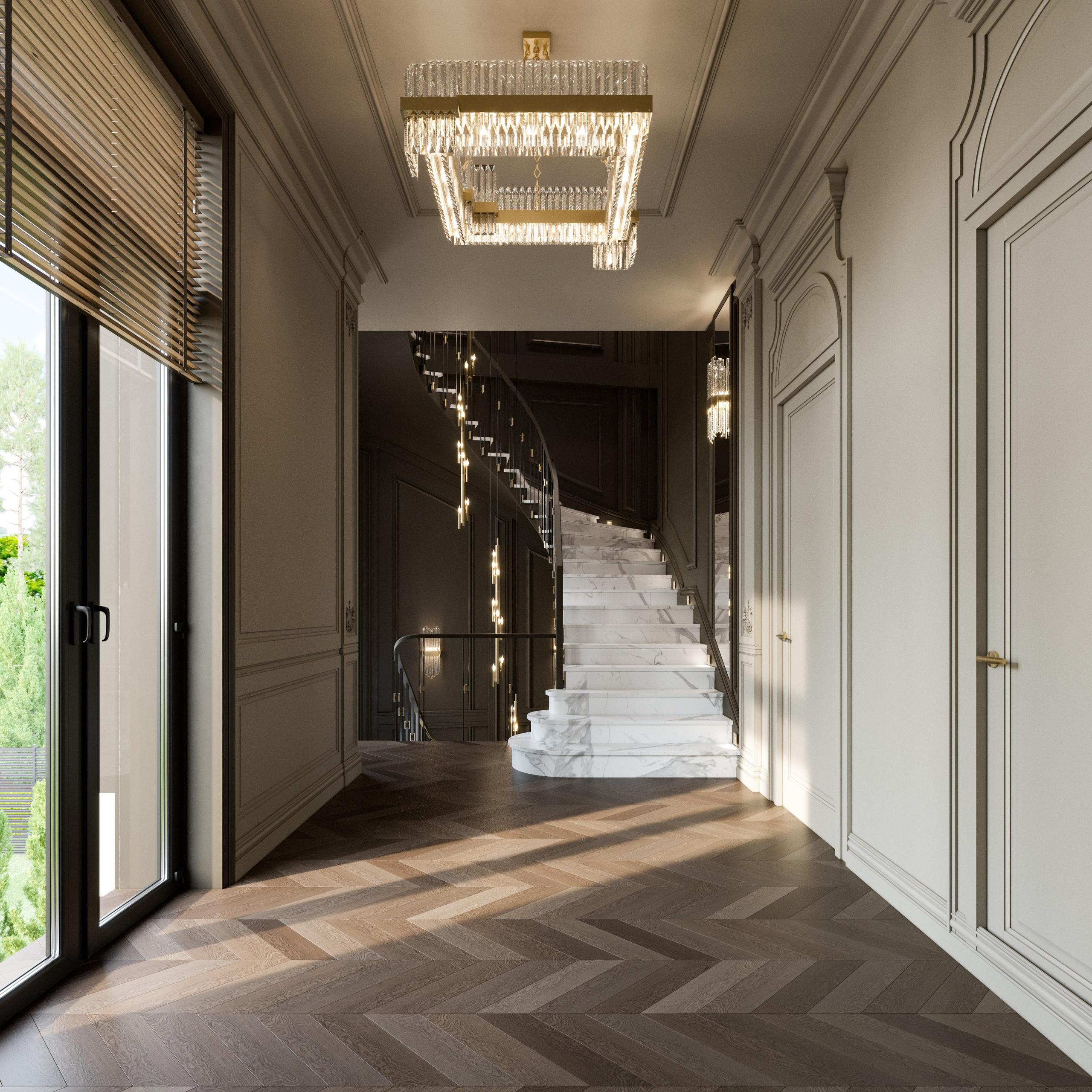 Классика и Современность: 3D Визуализации Особняка с Высокими Потолками. Визуализатор интерьера в Москве | Брагин Кирилл