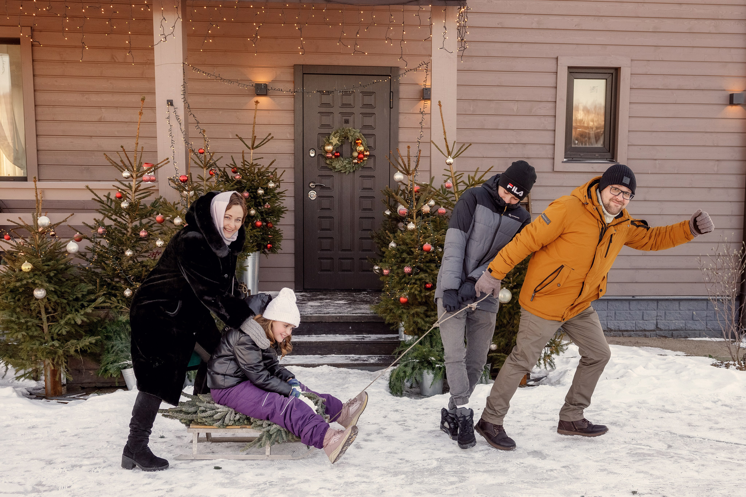 Новогодняя семейная фотосессия. Семейный и женский фотограф в Москве и Подольске Анна Корн