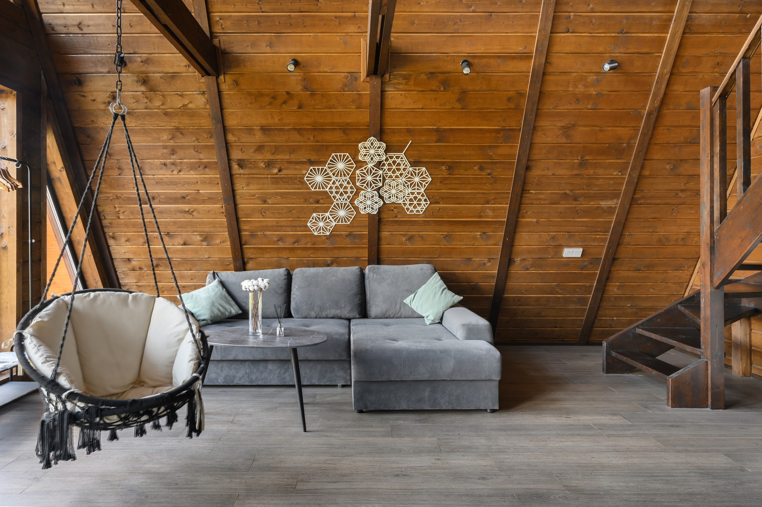 Коттедж для отдыха - «Чантриум» - смотреть дом №1. Коттедж А-фрейм с баней и уличным чаном в Подмосковье - в аренду для отдыха