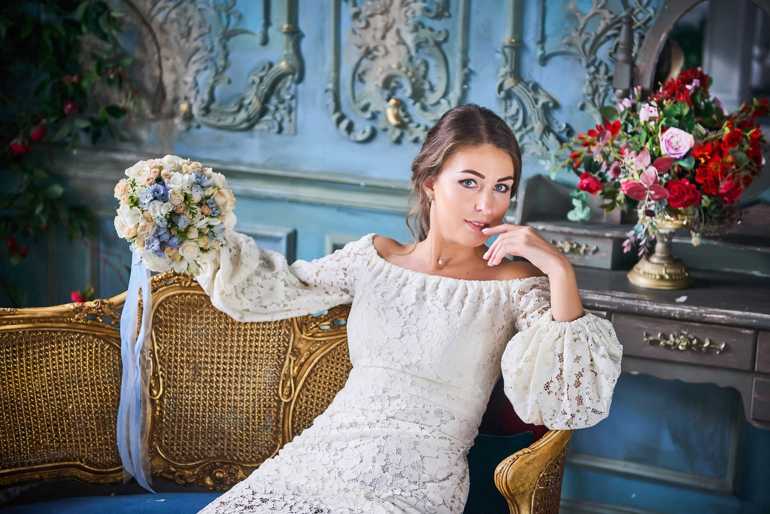 Свадебная фотосессия в студии. Портретный, семейный и свадебный фотограф в Санкт-Петербурге и в Пушкине Ширяев Денис