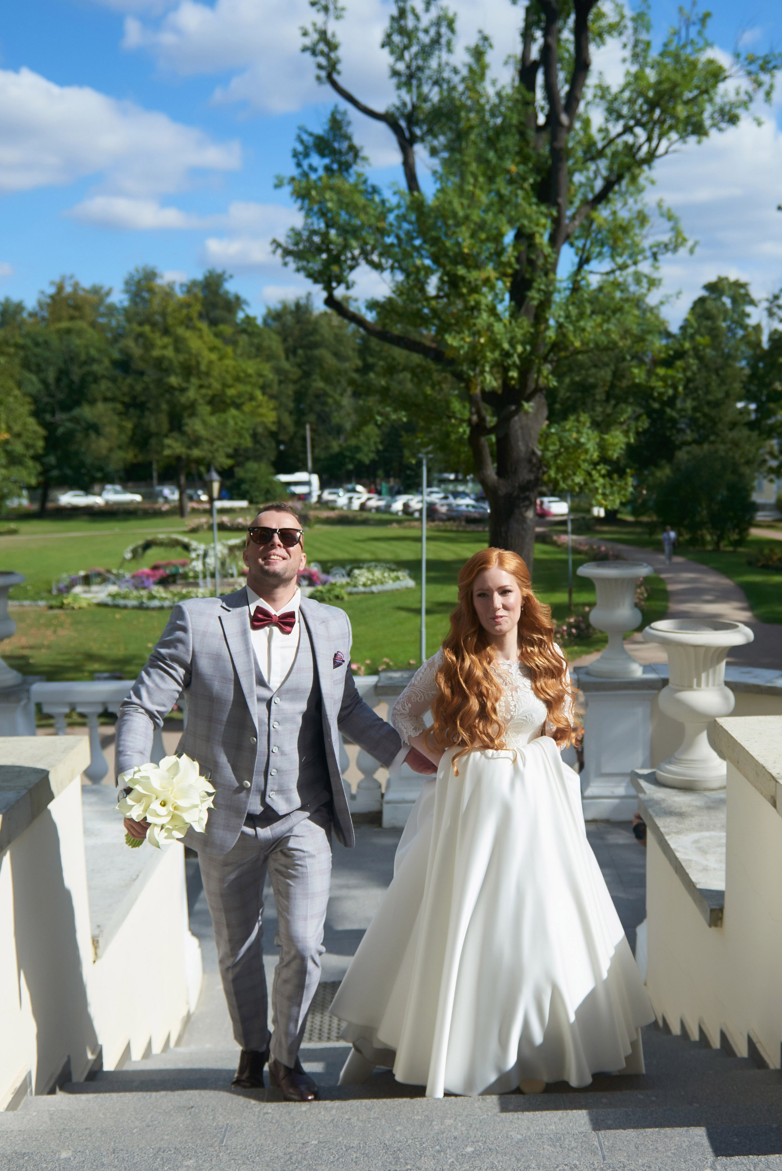 Красивейшая свадебная прогулка для проведения фотосессии своей свадьбы по Екатерининскому парку в Пушкине Наталии и Александра. Портретный, семейный и свадебный фотограф в Санкт-Петербурге и в Пушкине Ширяев Денис