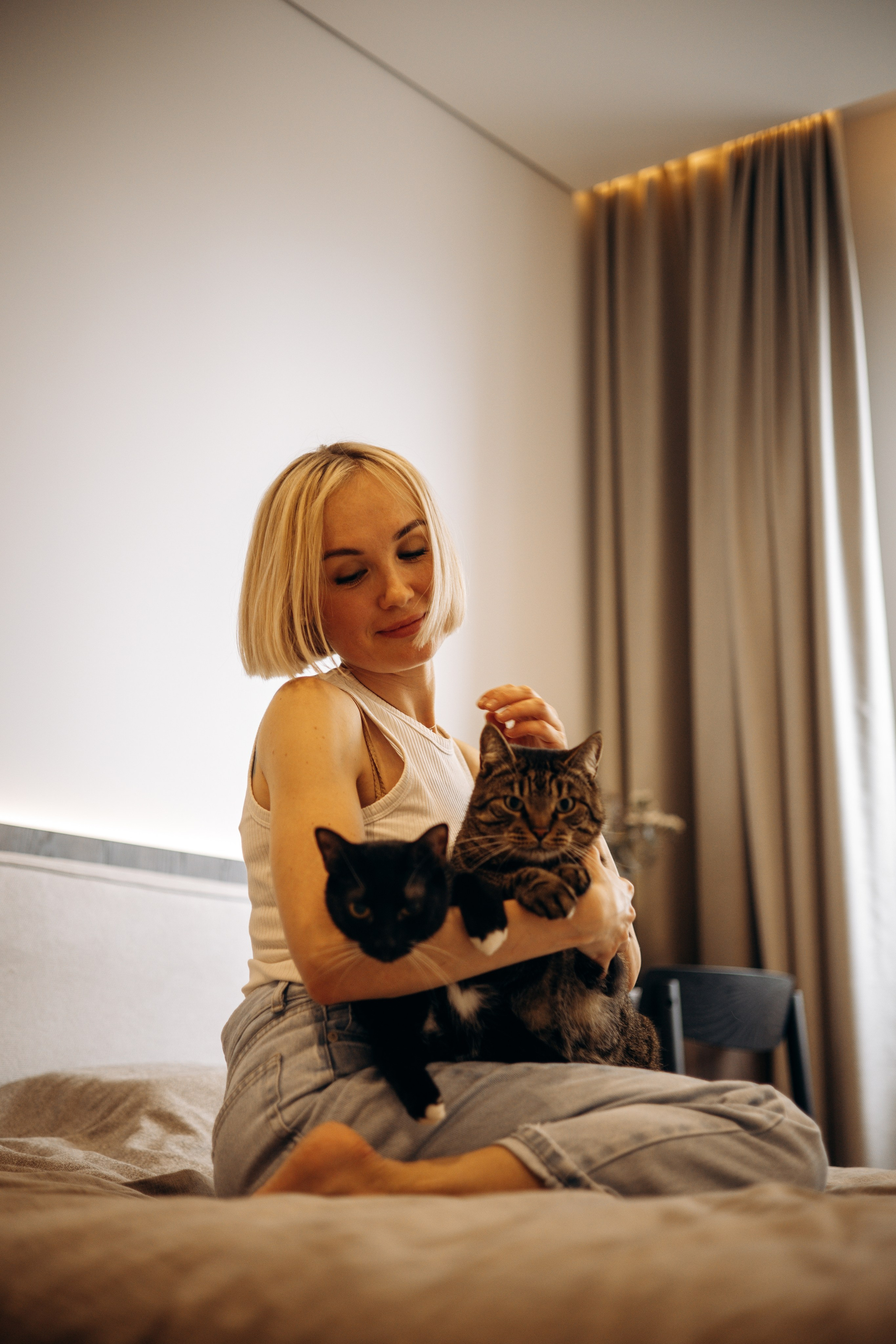 Оля, Барсик и Яша. Фотограф животных Евгения Верцинская