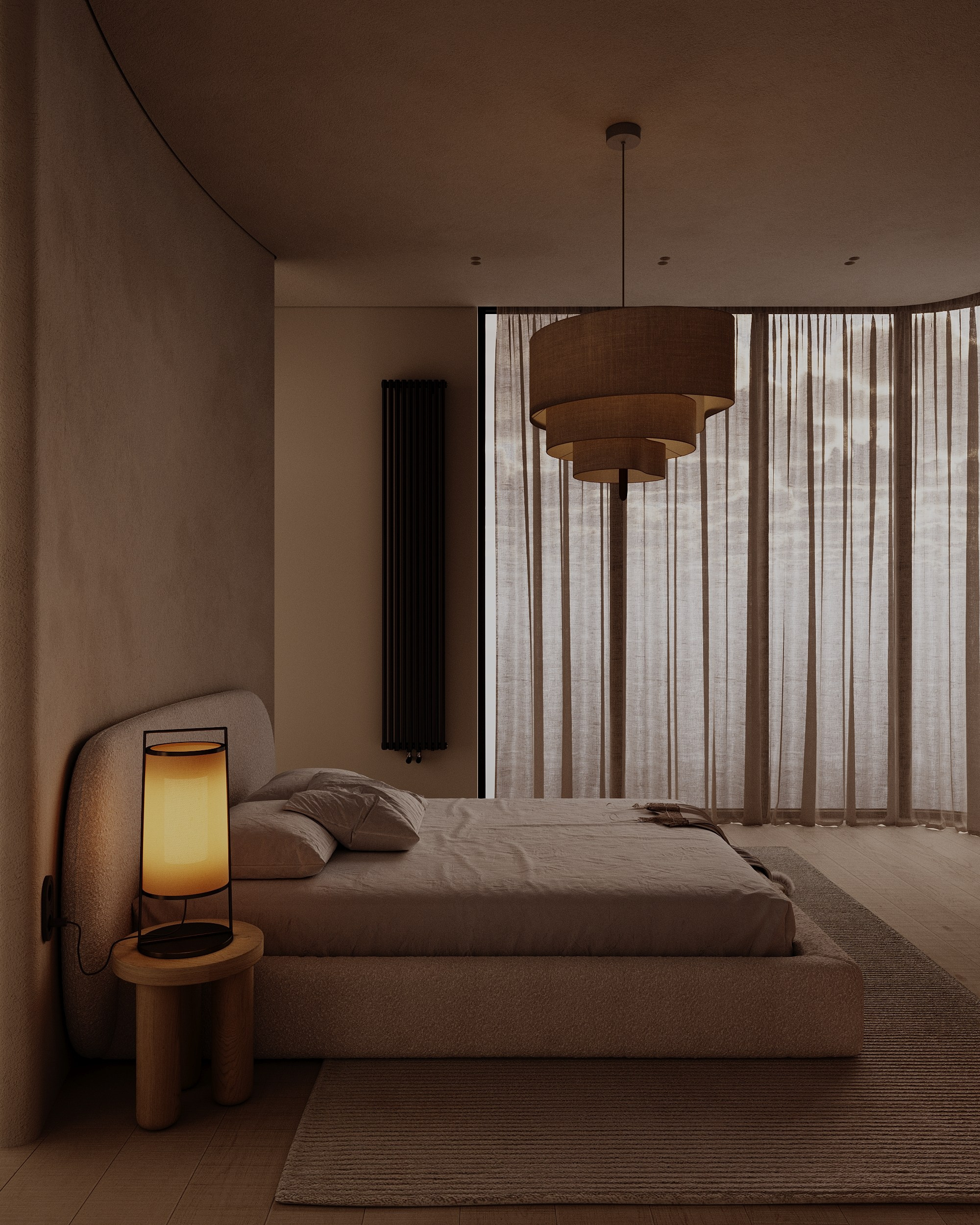 CALM BEDROOM. Interior 3D visualizer Liya Iskevich