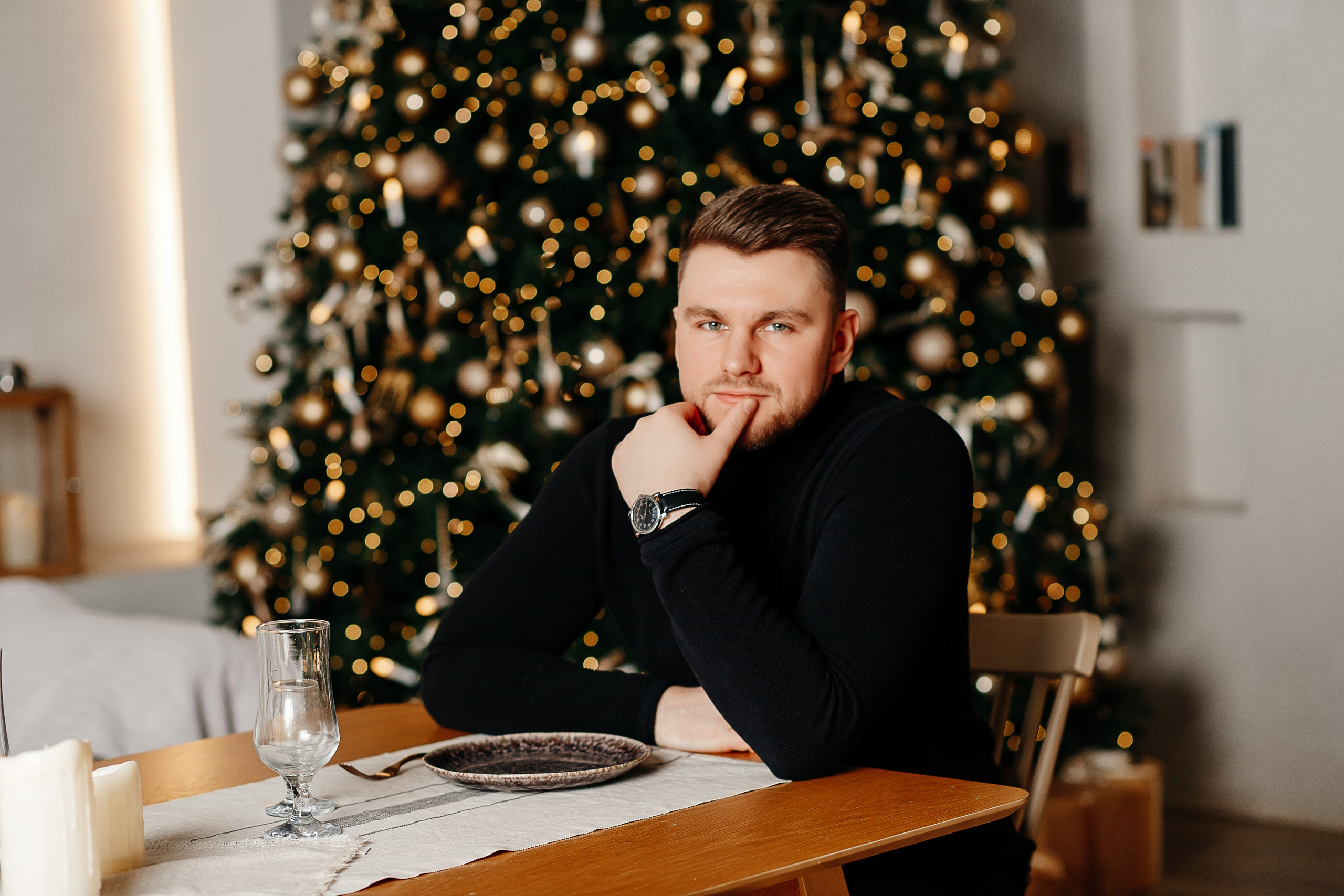 Новогодняя фотосессия для влюбленных в Московской фотостудии. Фотограф в Подольске — Мария Бучнева