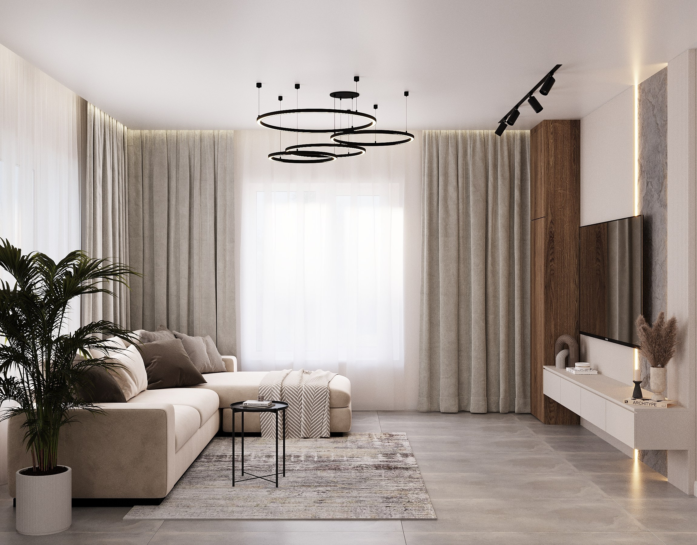 Интерьер дома в п.Врангель. Дизайн интерьера / Дизайн-проект / Лебедь Юлия