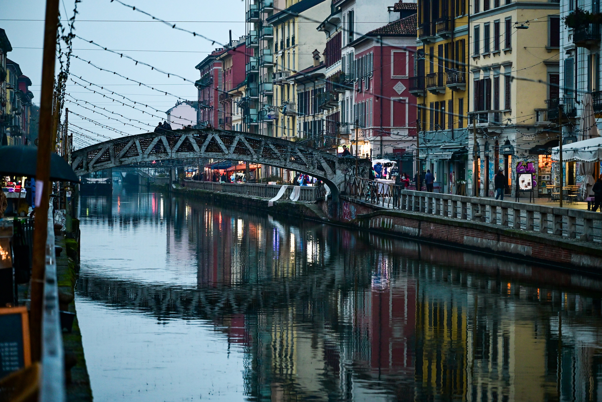 Milano: Navigli, City, Trams. Фотограф Минск