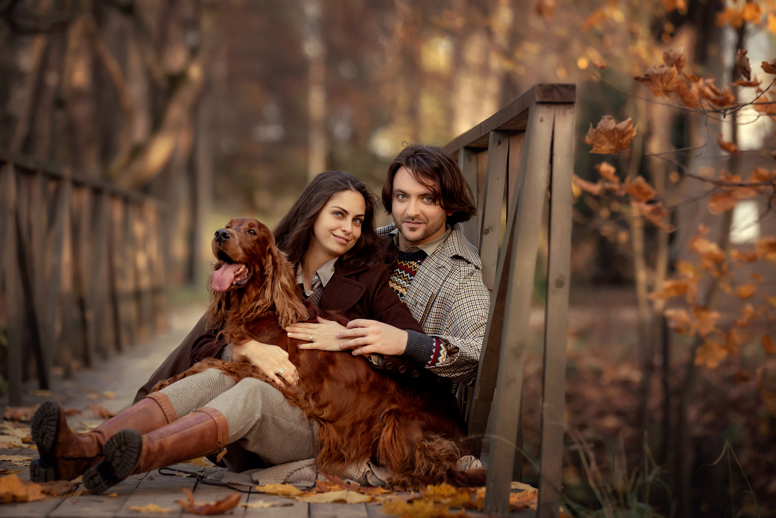 Стильная осенняя съемка пары в исторической усадьбе. Tatyana Nadezhdina Family photographer