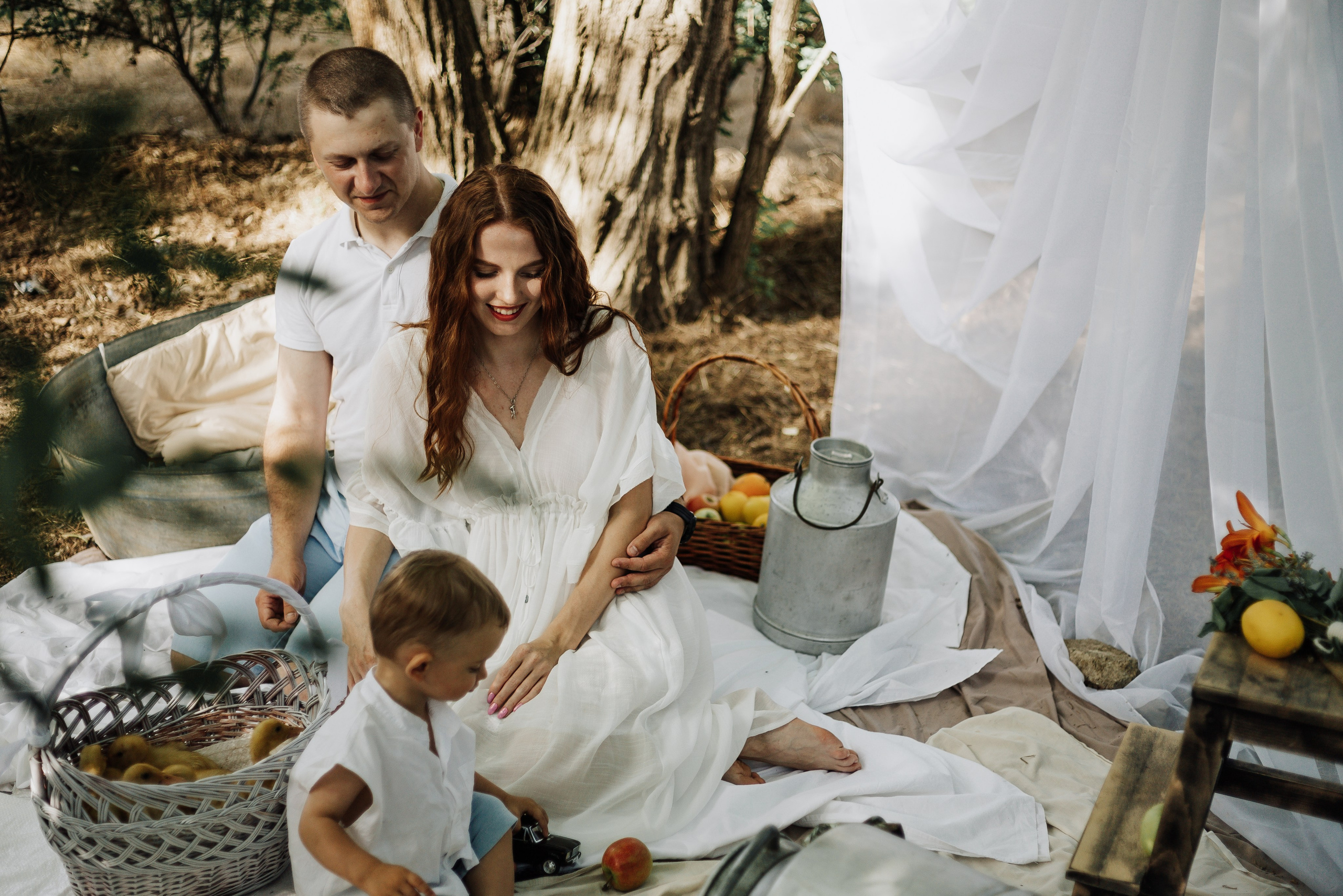 Артем, Вероника и Арсений на пикнике. Фотограф в Крыму | Виктория Нотевская