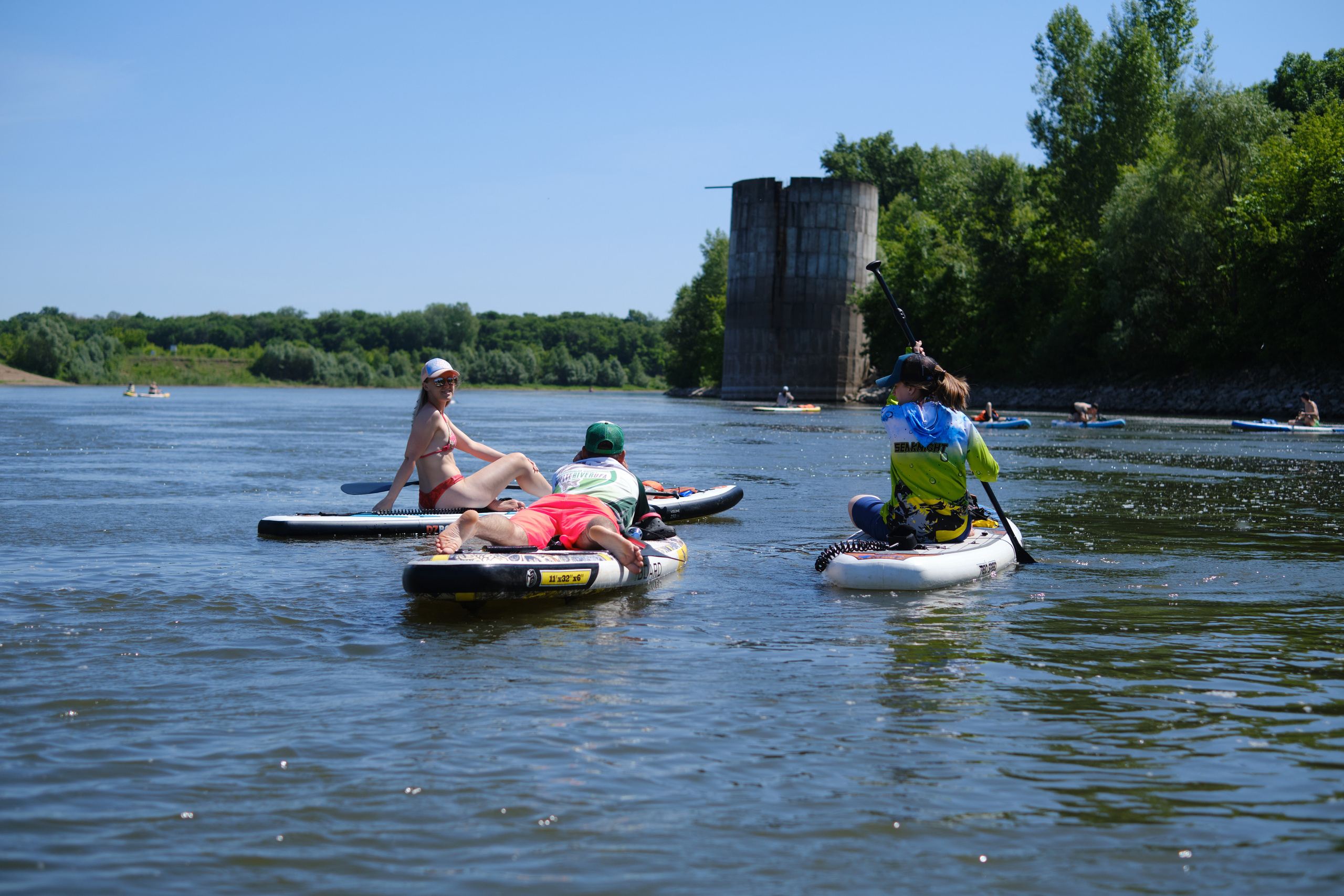 Прогулка на сапбордах в Уфе с Сипайлово до Каменной переправы