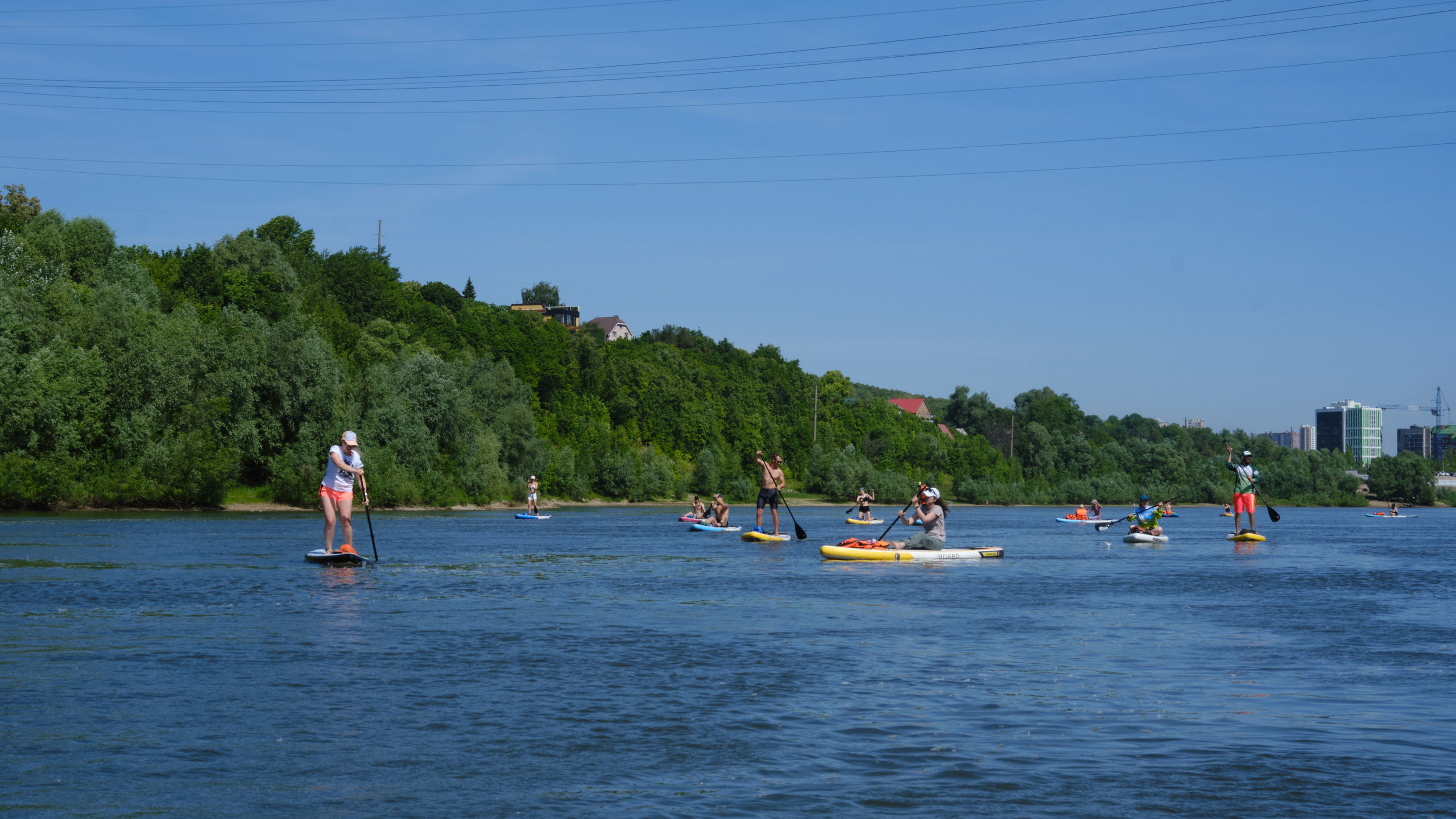 Прогулка на сапбордах в Уфе с Сипайлово до Каменной переправы