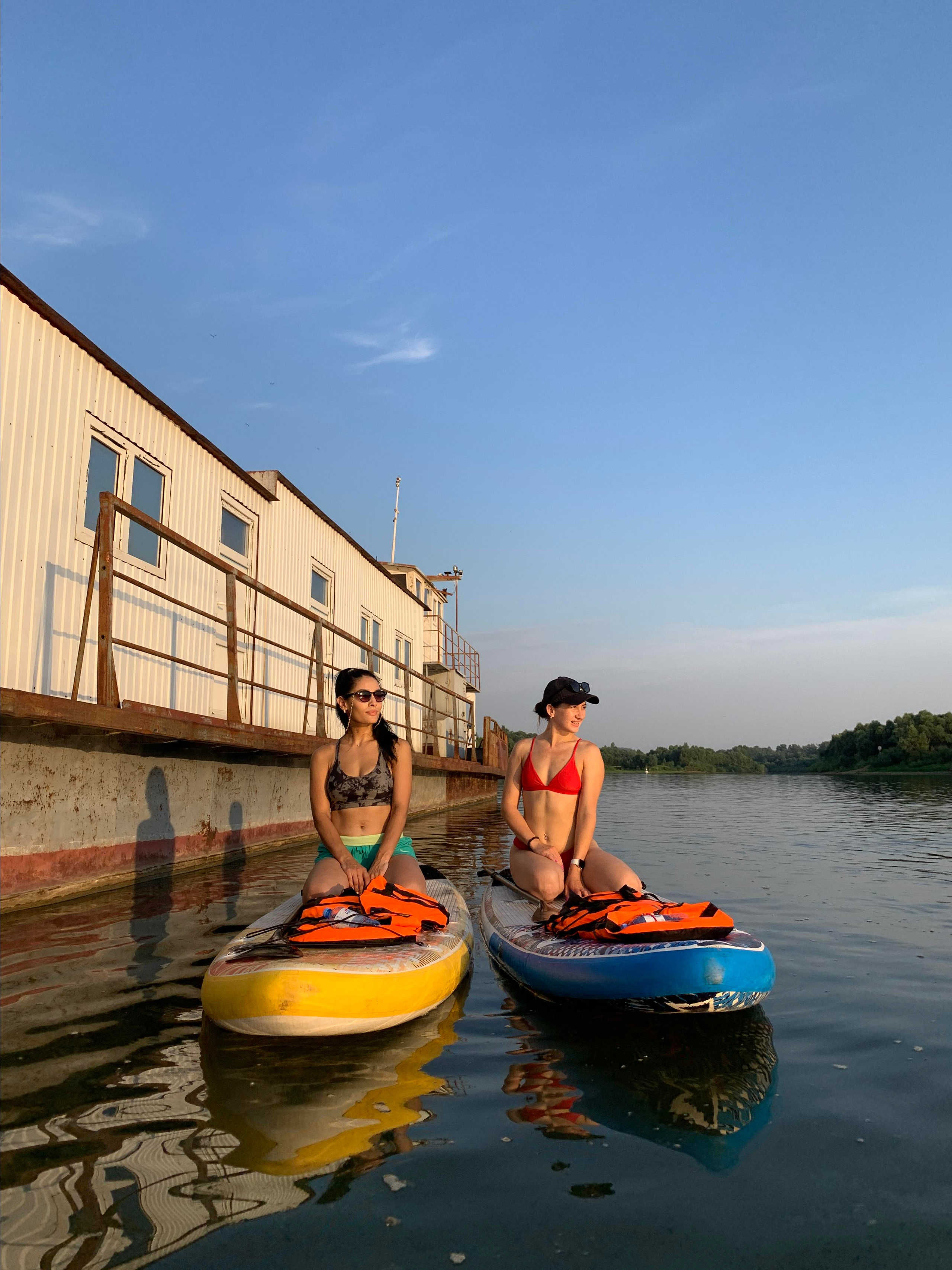 Прогулка на сапбордах в Уфе с Сипайлово до Каменной переправы