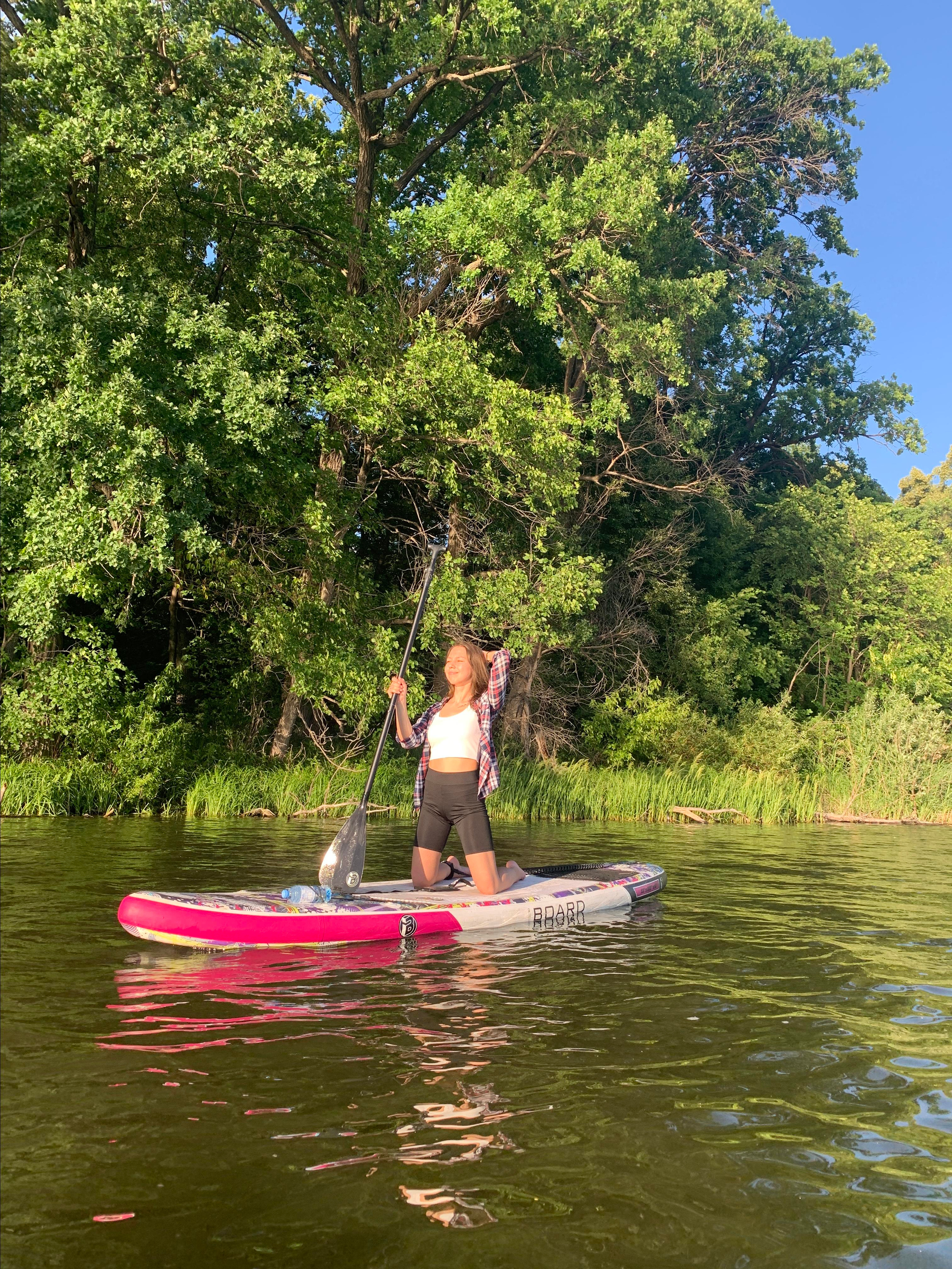 Прогулка на сапбордах в Уфе с Сипайлово до Каменной переправы