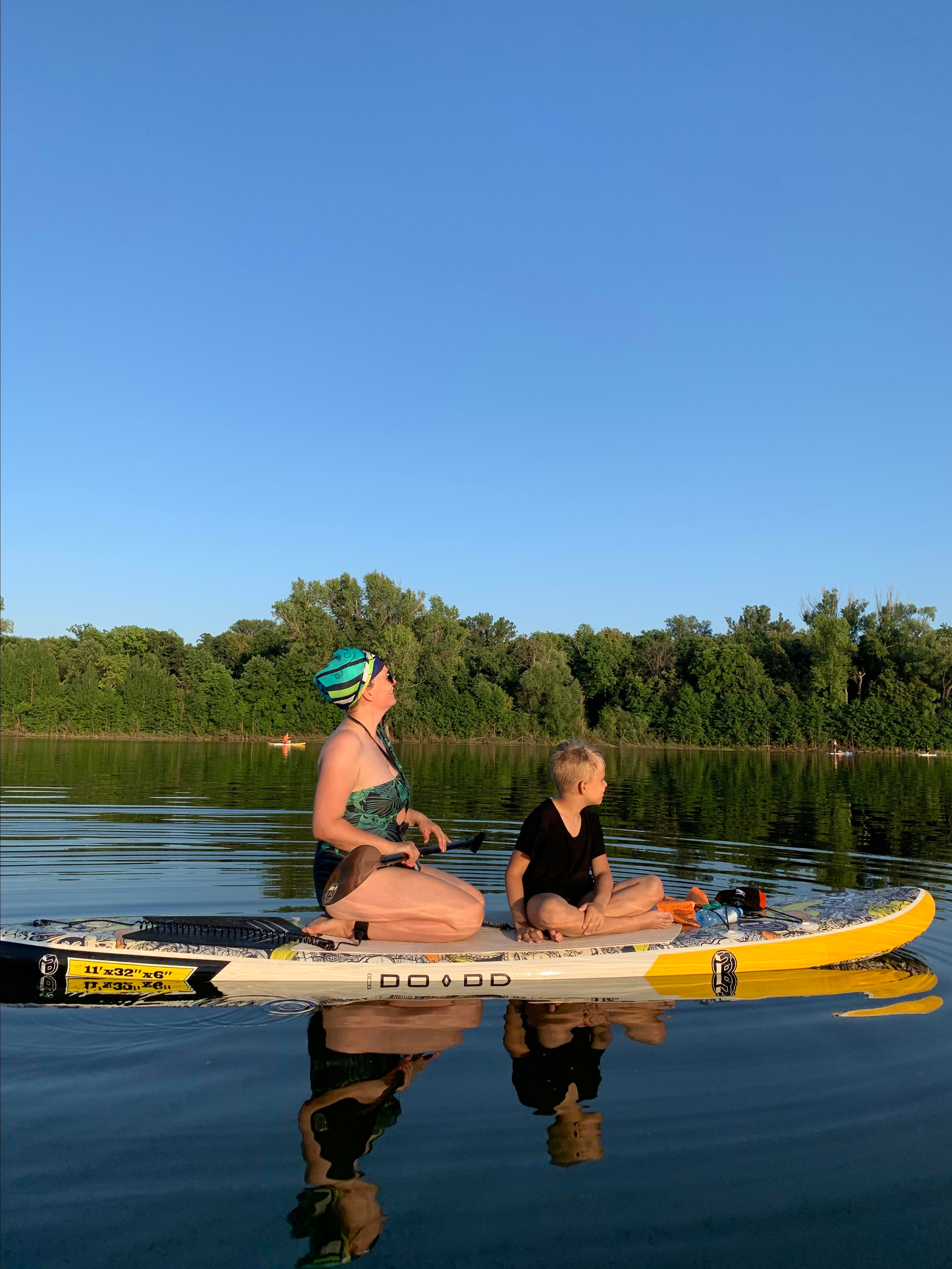 Прогулка на сапбордах в Уфе с Сипайлово до Каменной переправы