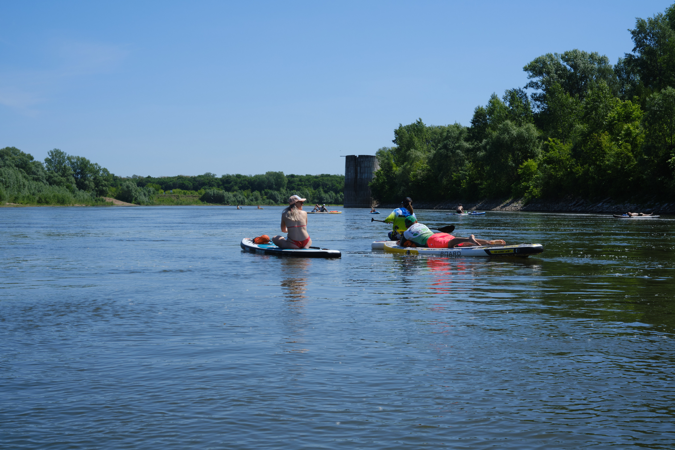 Прогулка на сапбордах в Уфе с Сипайлово до Каменной переправы