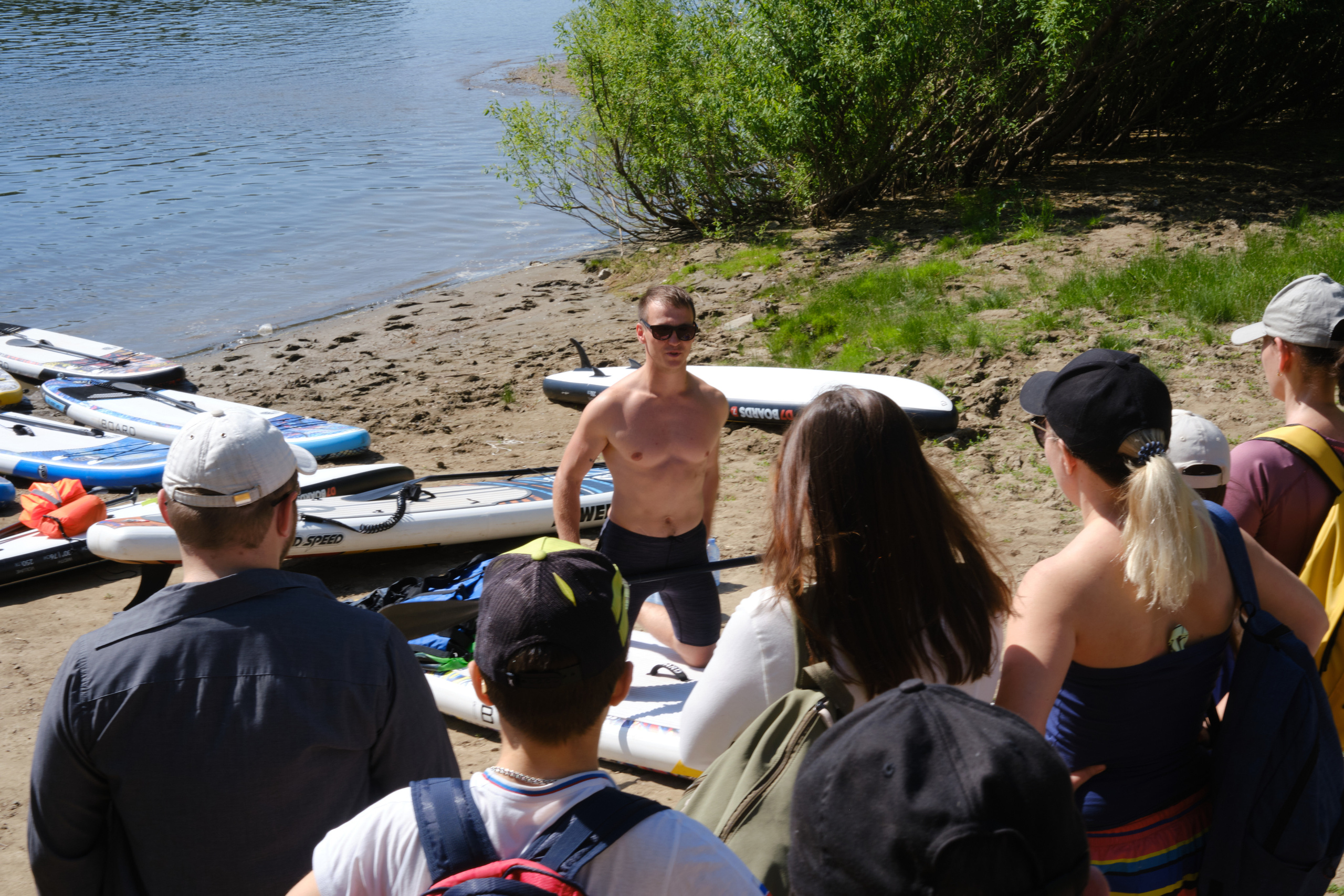 Прогулка на сапбордах в Уфе с Сипайлово до Каменной переправы