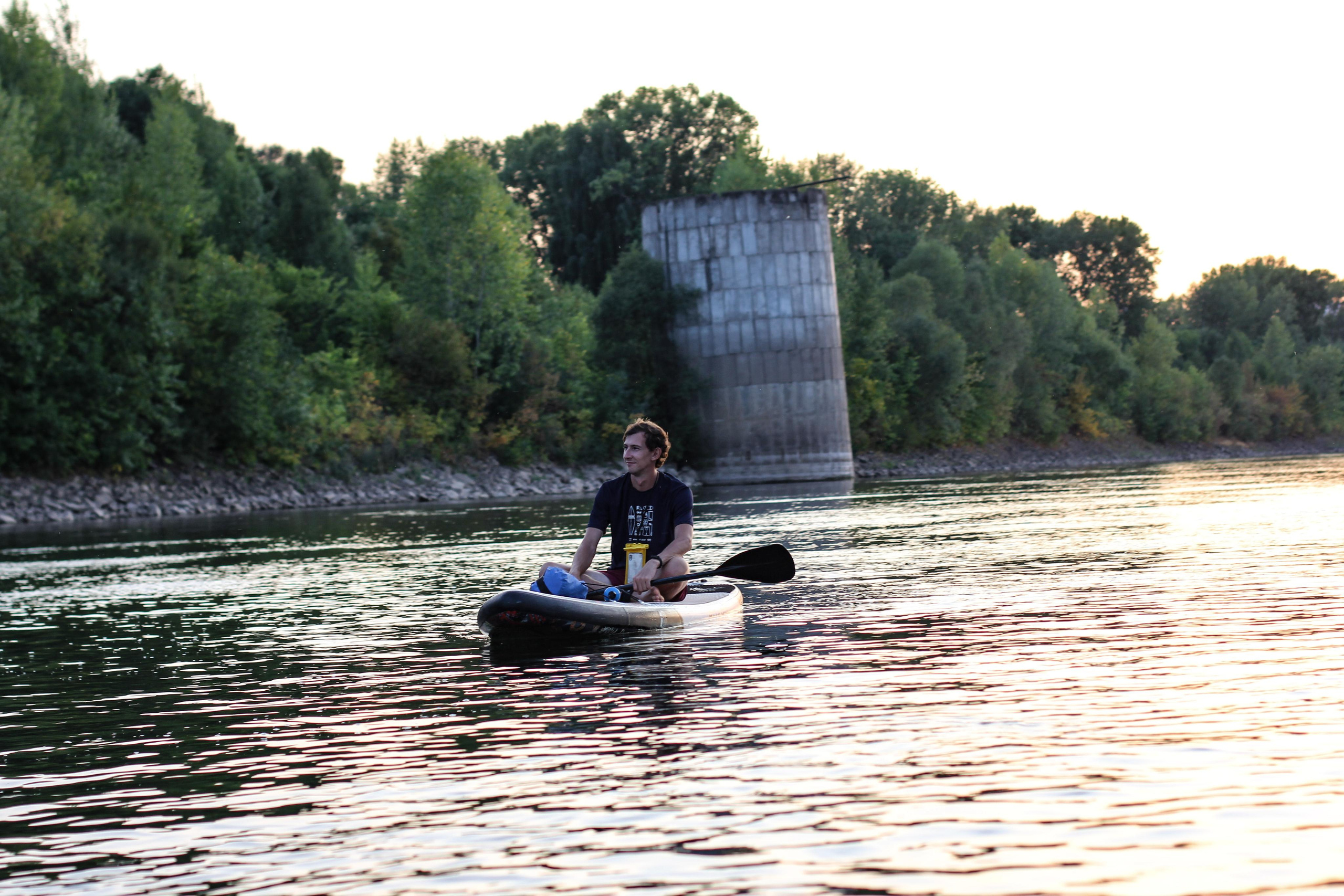 Прогулка на сапбордах в Уфе с Сипайлово до Каменной переправы