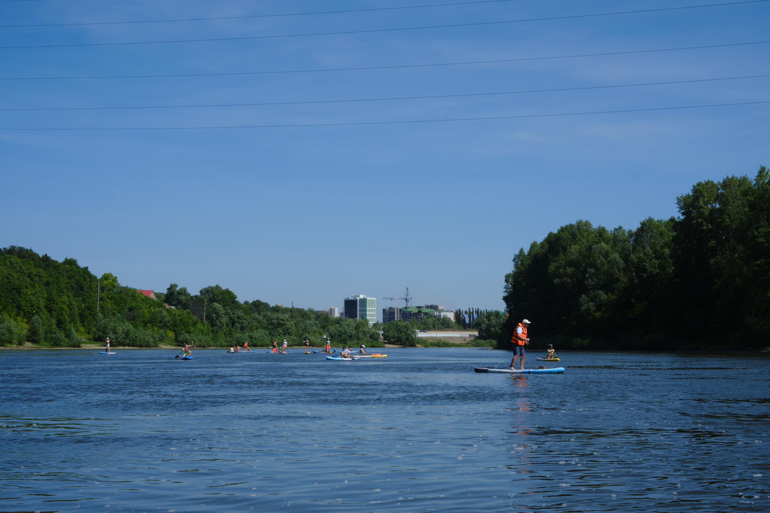 Прогулка на сапбордах в Уфе с Сипайлово до Каменной переправы