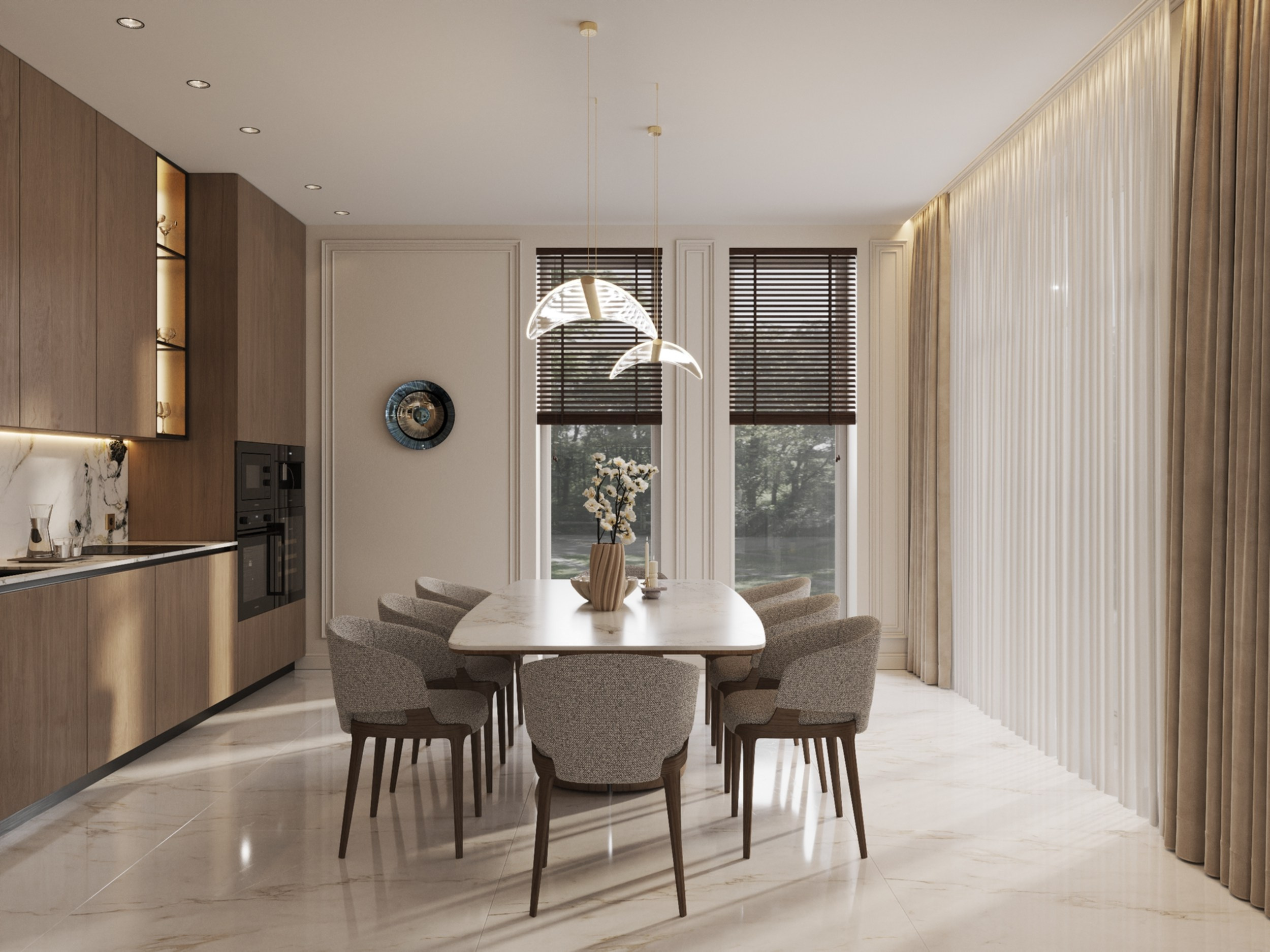Residence Bulatovo. 3D Визуализация интерьера
