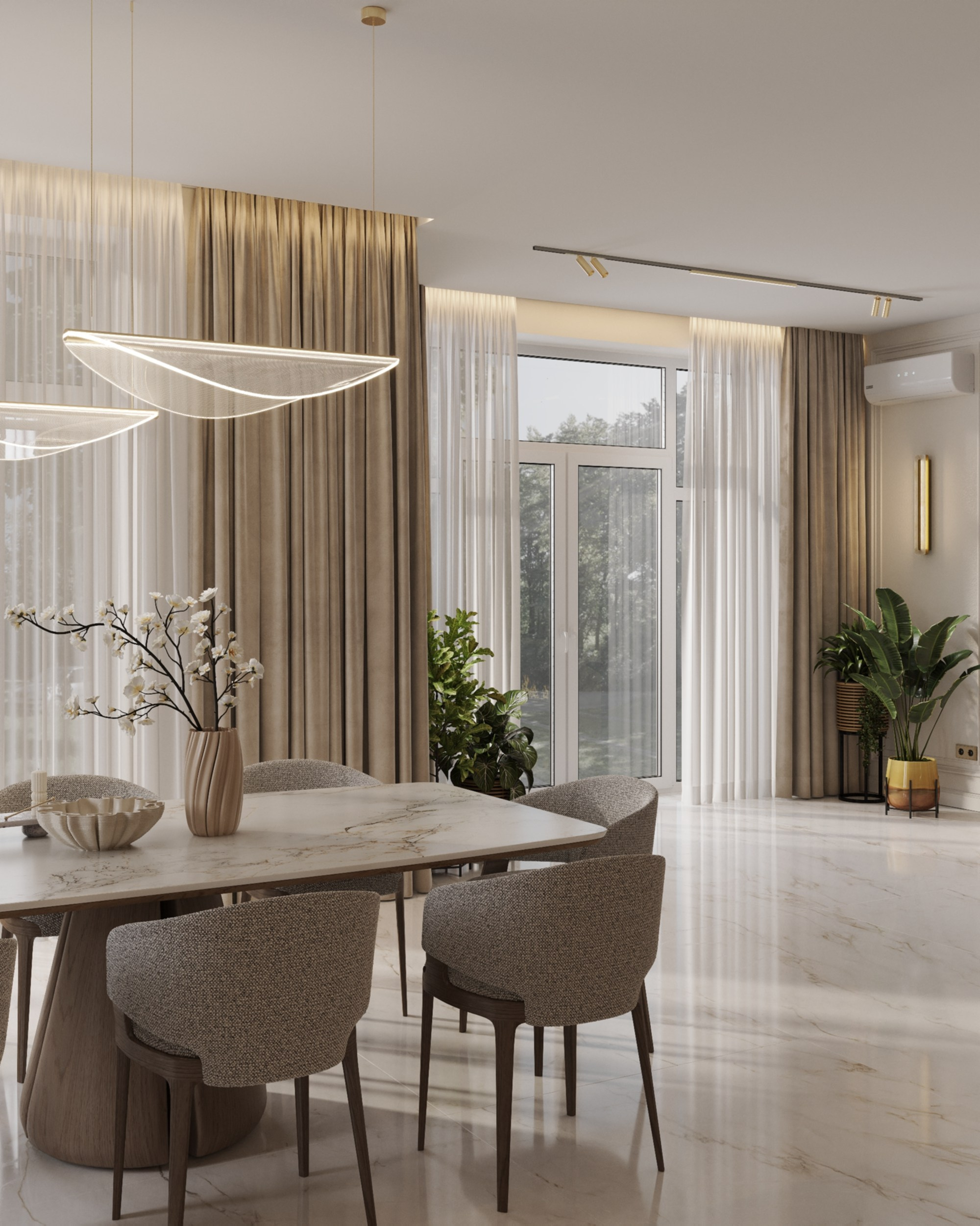 Residence Bulatovo. 3D Визуализация интерьера